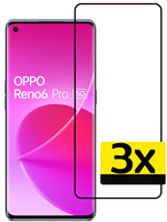 LUQ LUQ OPPO Reno 6 Pro Screenprotector Glas - 3 PACK