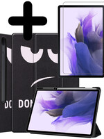 LUQ LUQ Samsung Galaxy Tab S7 FE Hoesje Met Screenprotector - Don't Touch Me