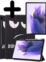 LUQ Samsung Galaxy Tab S7 FE Hoesje Met Screenprotector - Don't Touch Me