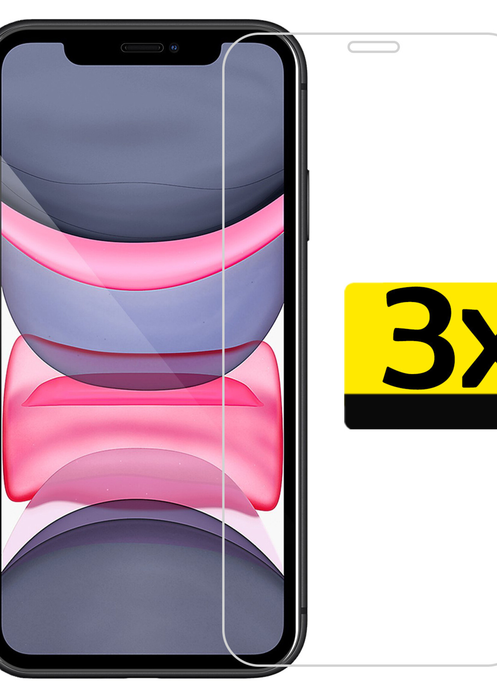 LUQ Screenprotector Geschikt voor iPhone X/Xs Screenprotector Volledig - Screenprotector Geschikt voor iPhone X/Xs Screenprotector Bescherm Glas - 3 Stuks