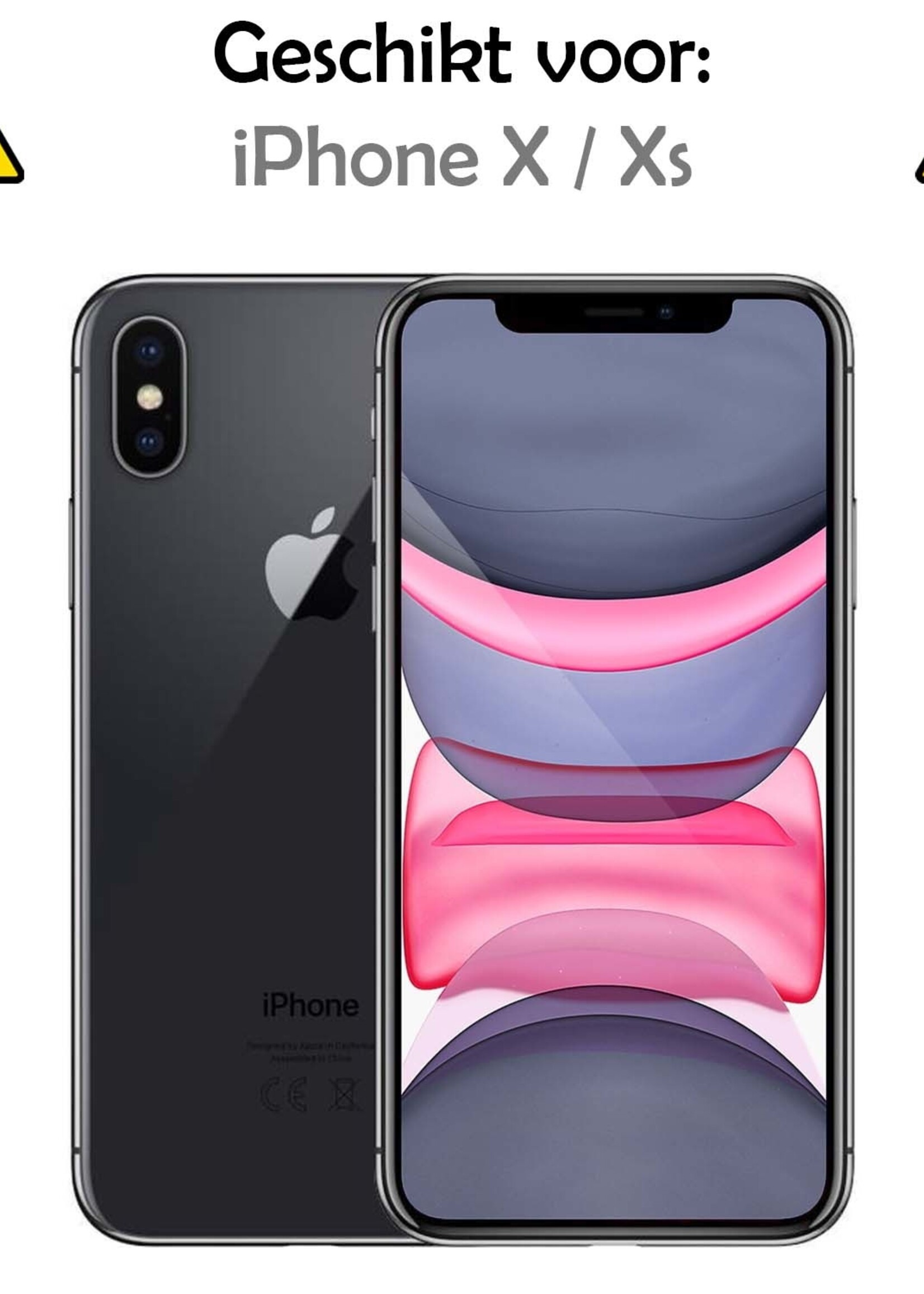 LUQ Screenprotector Geschikt voor iPhone X/Xs Screenprotector Volledig - Screenprotector Geschikt voor iPhone X/Xs Screenprotector Bescherm Glas - 3 Stuks