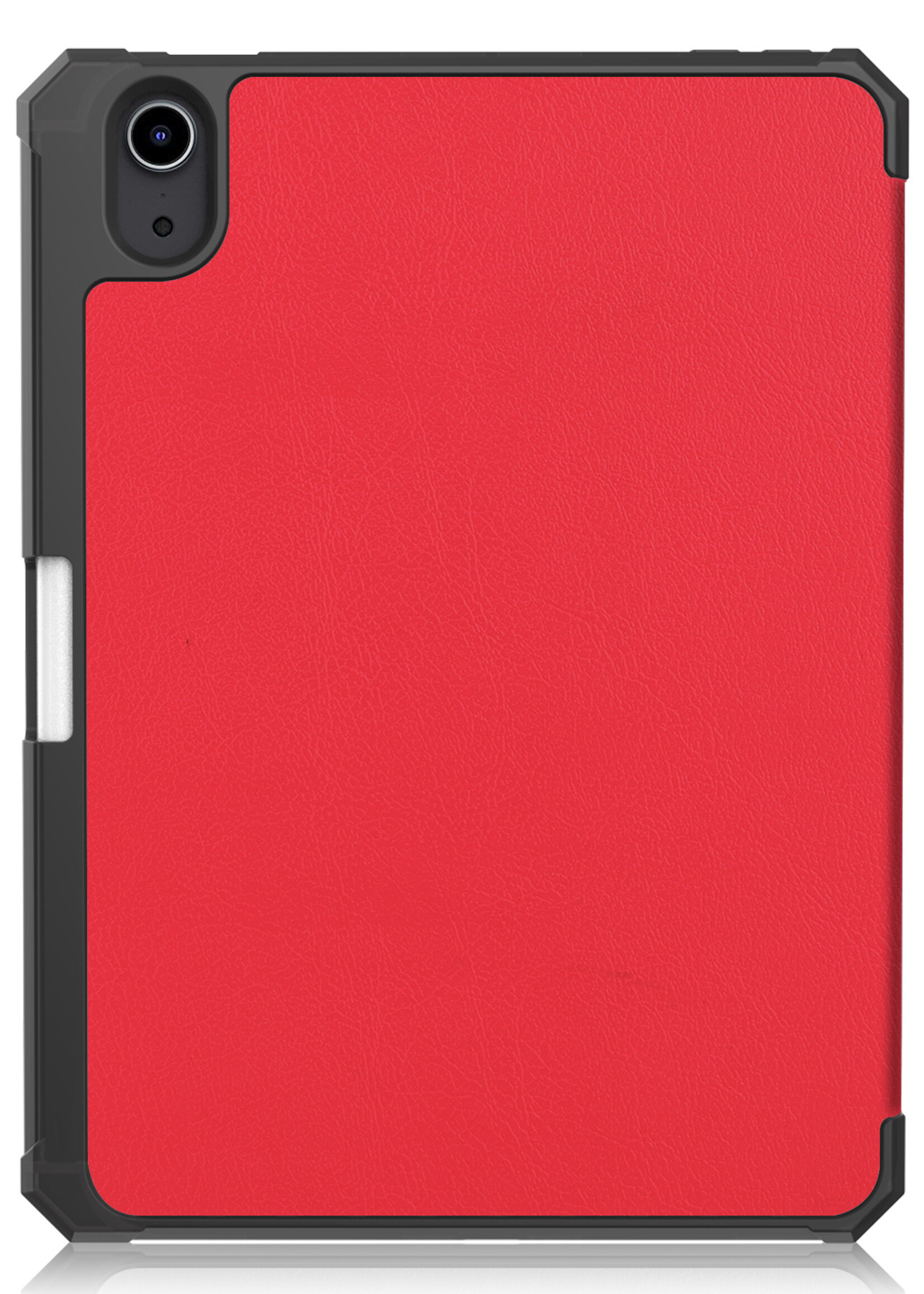 LUQ Hoes Geschikt voor iPad Mini 6 Hoes Luxe Hoesje Case Met Uitsparing Geschikt voor Apple Pencil Met Screenprotector - Hoesje Geschikt voor iPad Mini 6 Hoes Cover - Rood