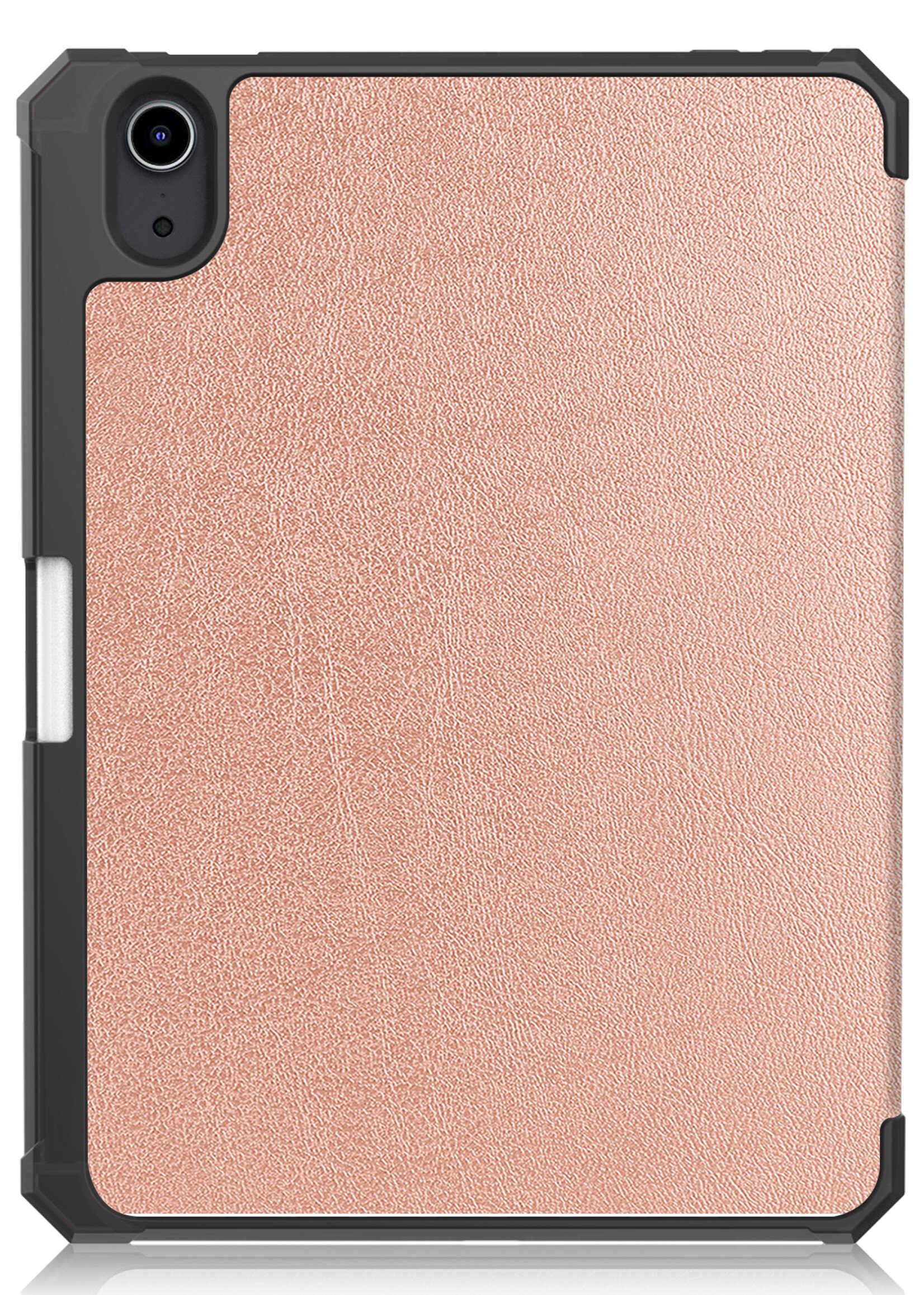 LUQ Hoes Geschikt voor iPad Mini 6 Hoes Luxe Hoesje Case Met Uitsparing Geschikt voor Apple Pencil Met Screenprotector - Hoesje Geschikt voor iPad Mini 6 Hoes Cover - Rosé goud