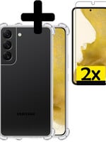 LUQ Samsung Galaxy S22 Hoesje Shockproof Met 2x Screenprotector