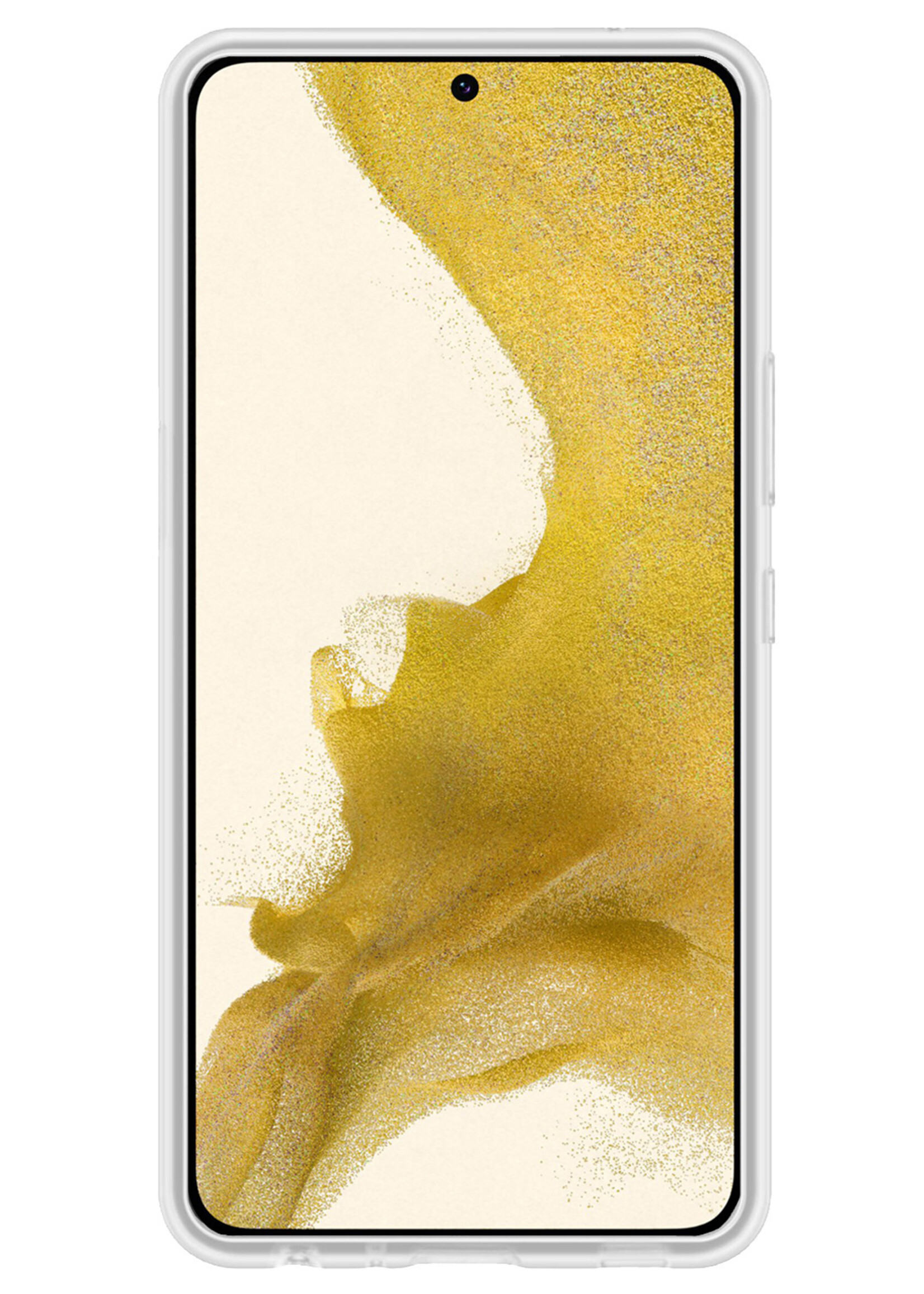LUQ Hoesje Geschikt voor Samsung S22 Hoesje Siliconen Case Met 2x Screenprotector - Hoes Geschikt voor Samsung Galaxy S22 Hoes Siliconen - Transparant