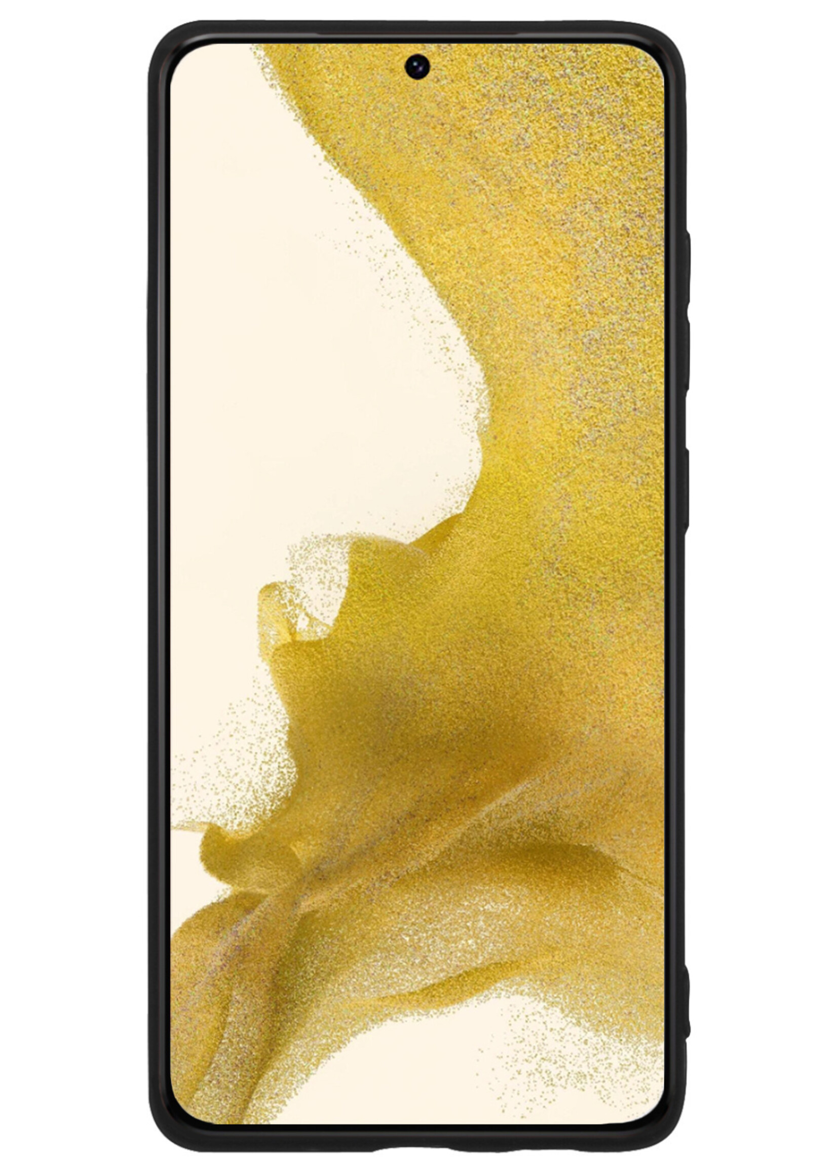 LUQ Hoesje Geschikt voor Samsung S22 Hoesje Siliconen Case Met 2x Screenprotector - Hoes Geschikt voor Samsung Galaxy S22 Hoes Siliconen - Zwart