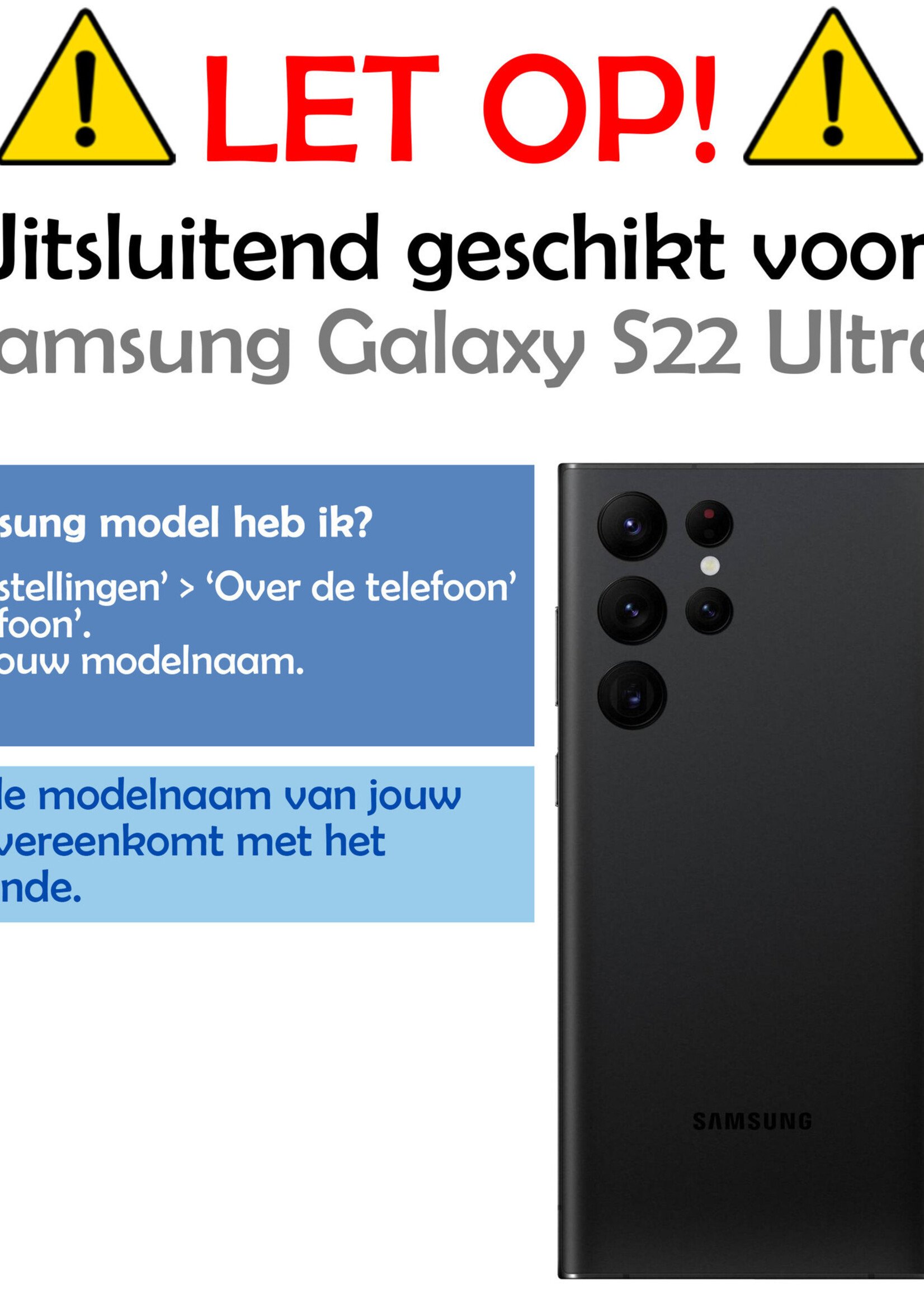 LUQ Hoesje Geschikt voor Samsung S22 Ultra Hoesje Siliconen Case Met 2x Screenprotector - Hoes Geschikt voor Samsung Galaxy S22 Ultra Hoes Siliconen - Lichtroze