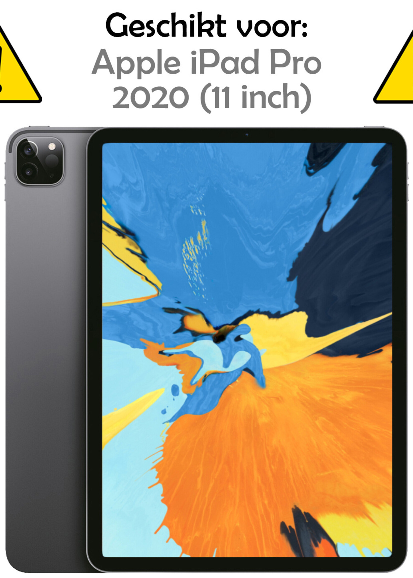 LUQ Hoes Geschikt voor iPad Pro 2020 (11 inch) Hoes Kinder Hoesje Kids Case Kinderhoes Shockproof - Hoesje Geschikt voor iPad Pro 11 inch (2020) Hoesje Kidscase - Roze