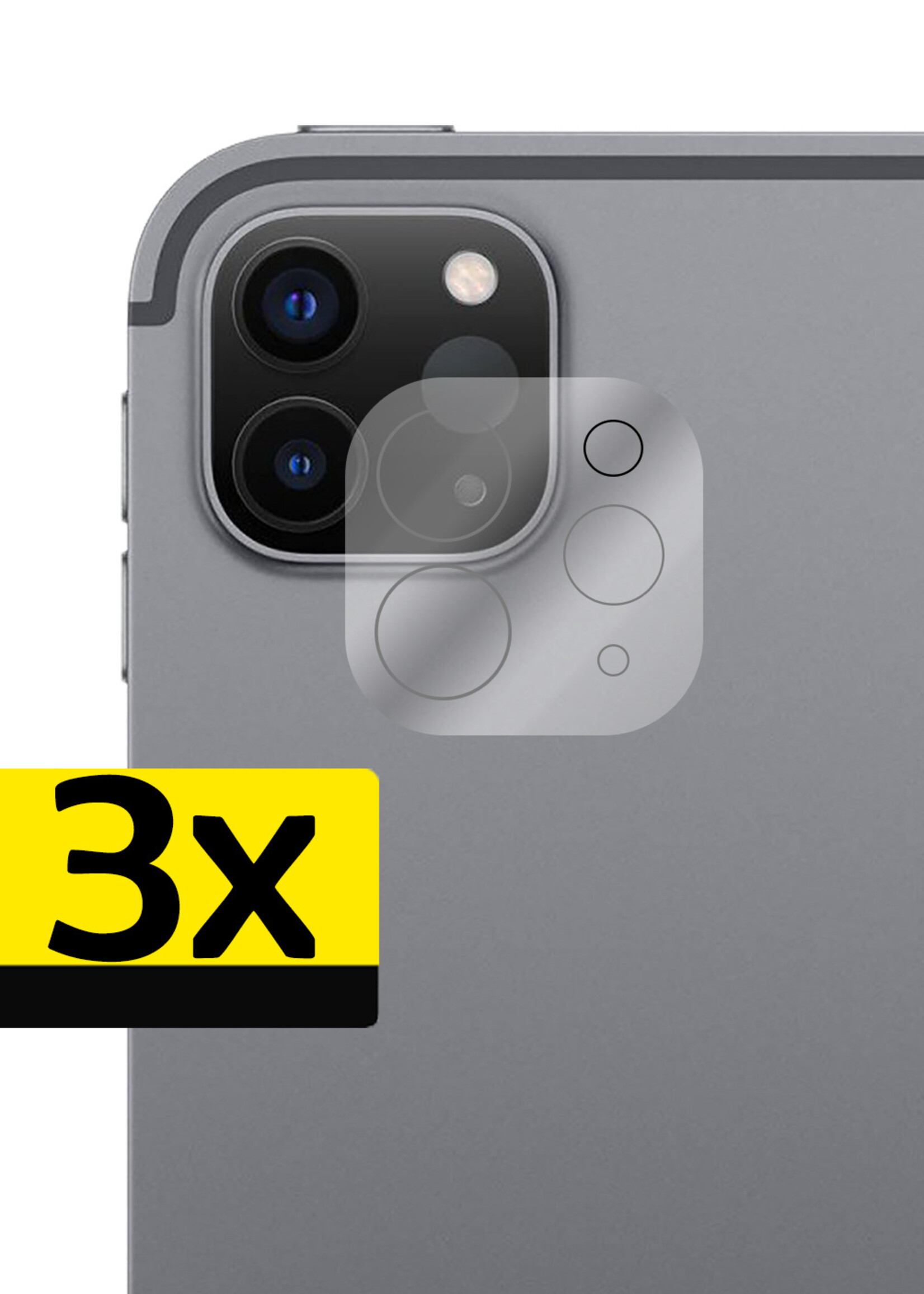 LUQ Screenprotector Geschikt voor iPad Pro 2021 (12,9 inch) Camera Screenprotector Tempered Glass - Screenprotector Geschikt voor iPad Pro 12,9 inch (2021) Screenprotector Camera Screenprotector - 3 Stuks