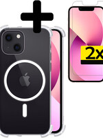 LUQ LUQ iPhone 13 Magsafe Hoesje Transparant Met 2x Screenprotector