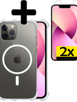 LUQ LUQ iPhone 13 Pro Hoesje Transparant Met 2x Screenprotector
