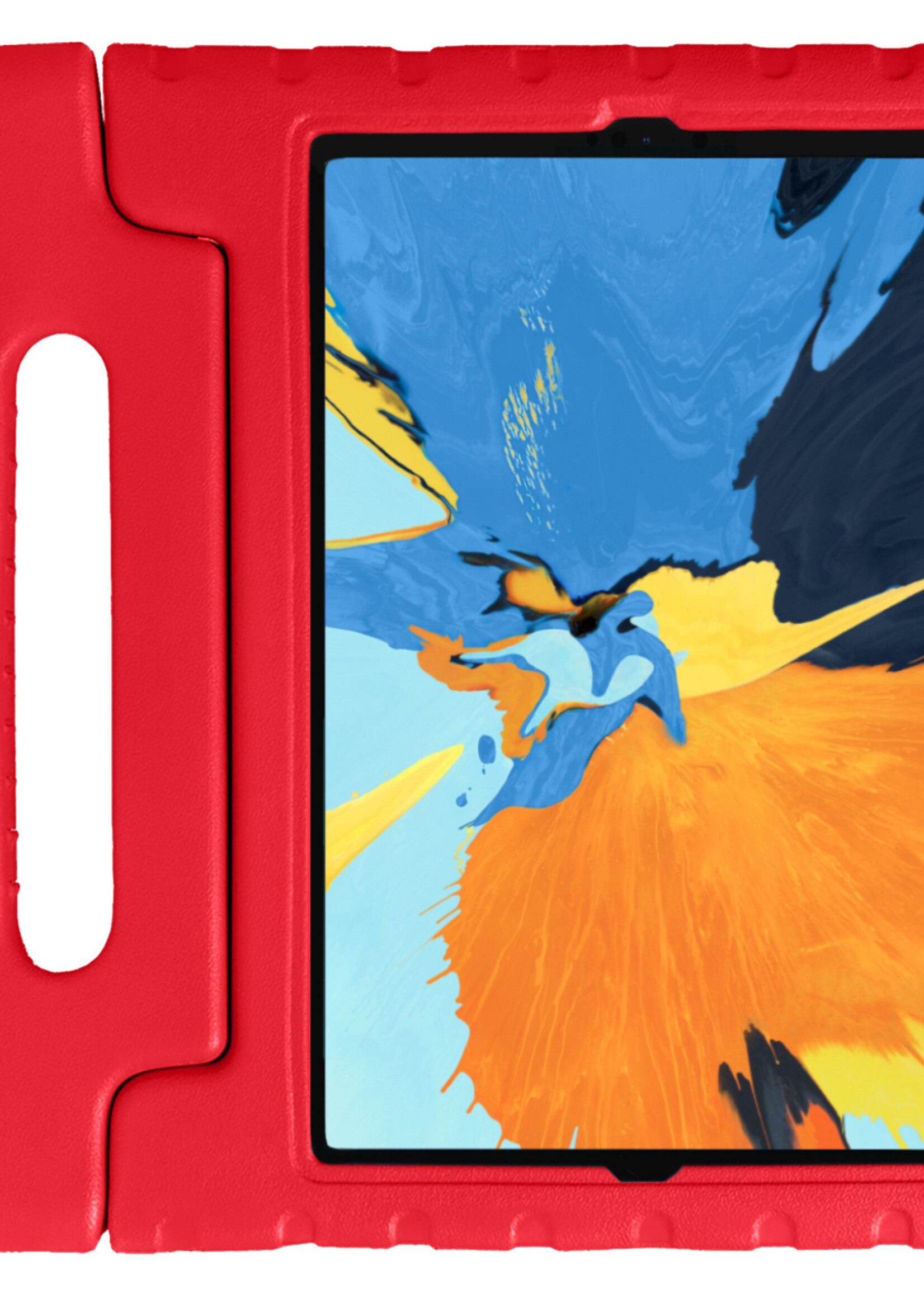 LUQ Hoes Geschikt voor iPad Pro 2020 (11 inch) Hoes Kinder Hoesje Kids Case Kinderhoes Shockproof - Hoesje Geschikt voor iPad Pro 11 inch (2020) Hoesje Kidscase - Rood