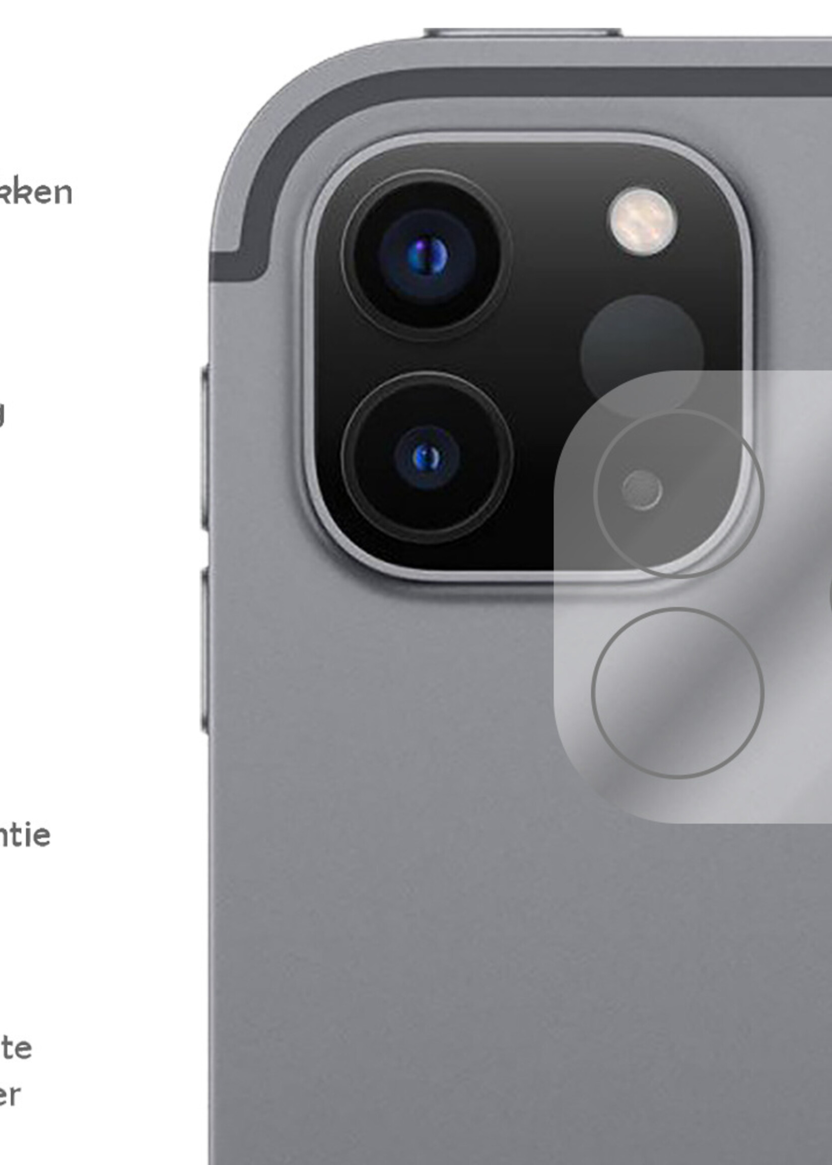 LUQ Screenprotector Geschikt voor iPad Pro 2021 (12,9 inch) Camera Screenprotector Tempered Glass - Screenprotector Geschikt voor iPad Pro 12,9 inch (2021) Screenprotector Camera Screenprotector - 3 Stuks