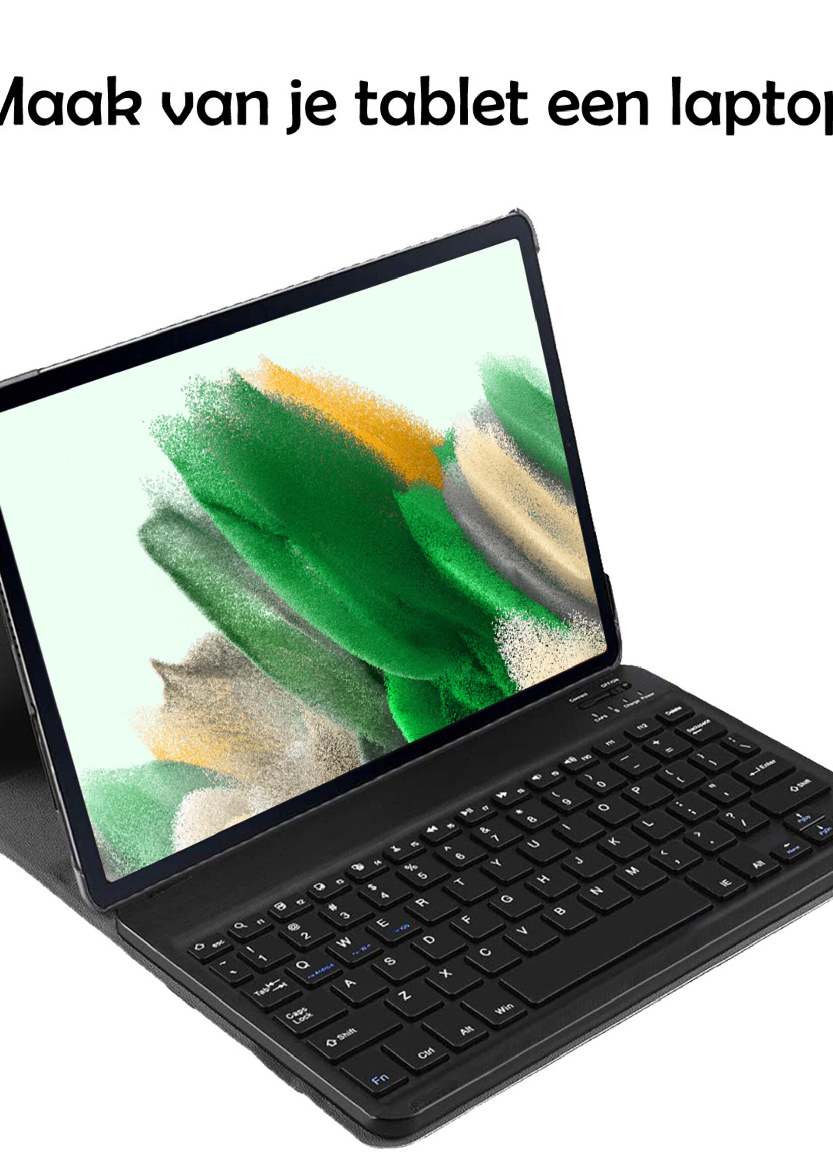LUQ Hoes Geschikt voor Samsung Galaxy Tab A8 Hoes Keyboard Cover Toetsenbord Hoesje - Hoesje Geschikt voor Samsung Tab A8 Toetsenbord Hoes - Goud