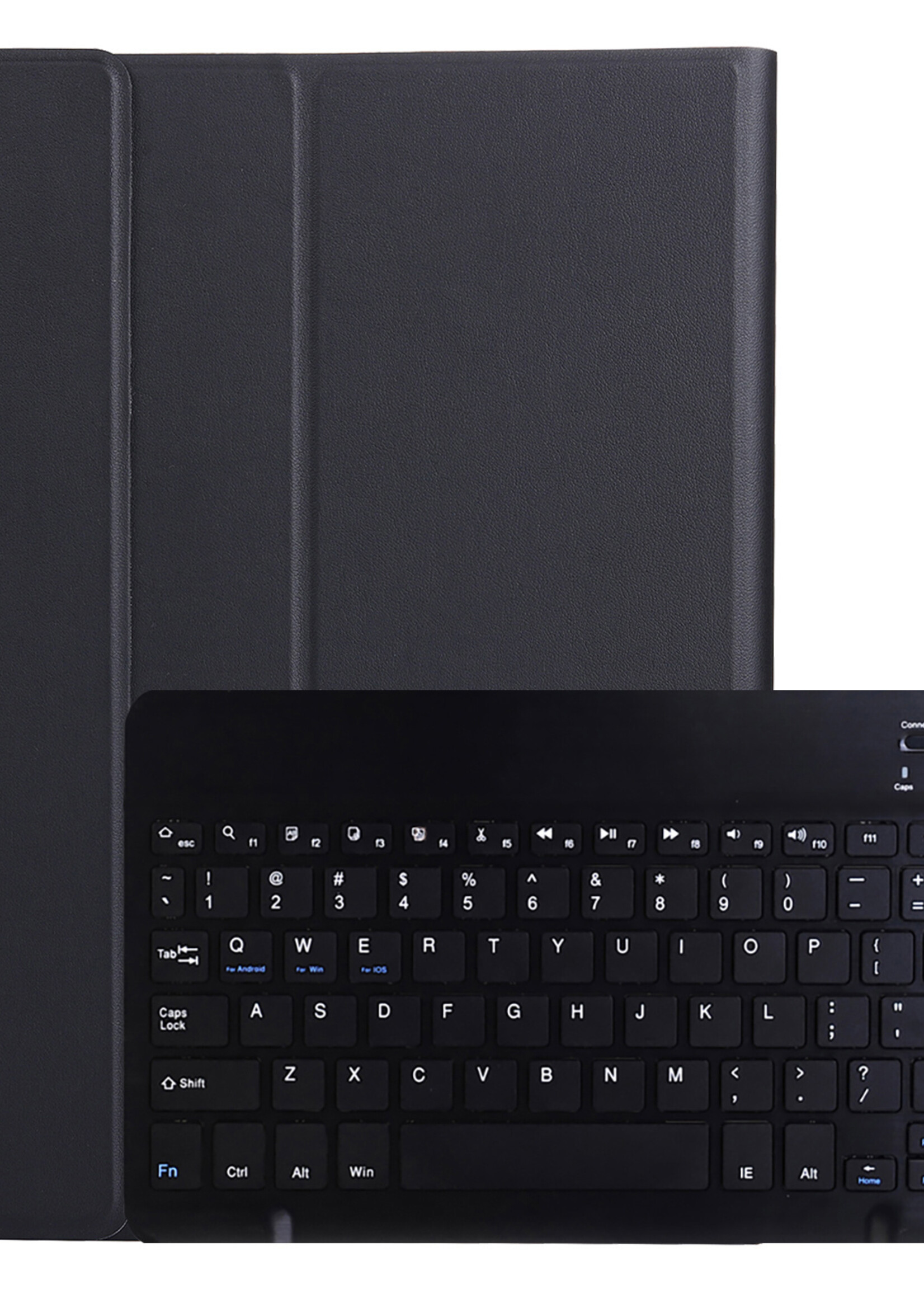 Hoes Geschikt voor Samsung Galaxy Tab A8 Hoes Keyboard Cover Toetsenbord Hoesje Met Screenprotector - Hoesje Geschikt voor Samsung Tab A8 Toetsenbord Hoes - Zwart