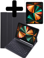 LUQ LUQ iPad Pro 11 inch 2021 Toetsenbord Hoes Met Screenprotector - Zwart