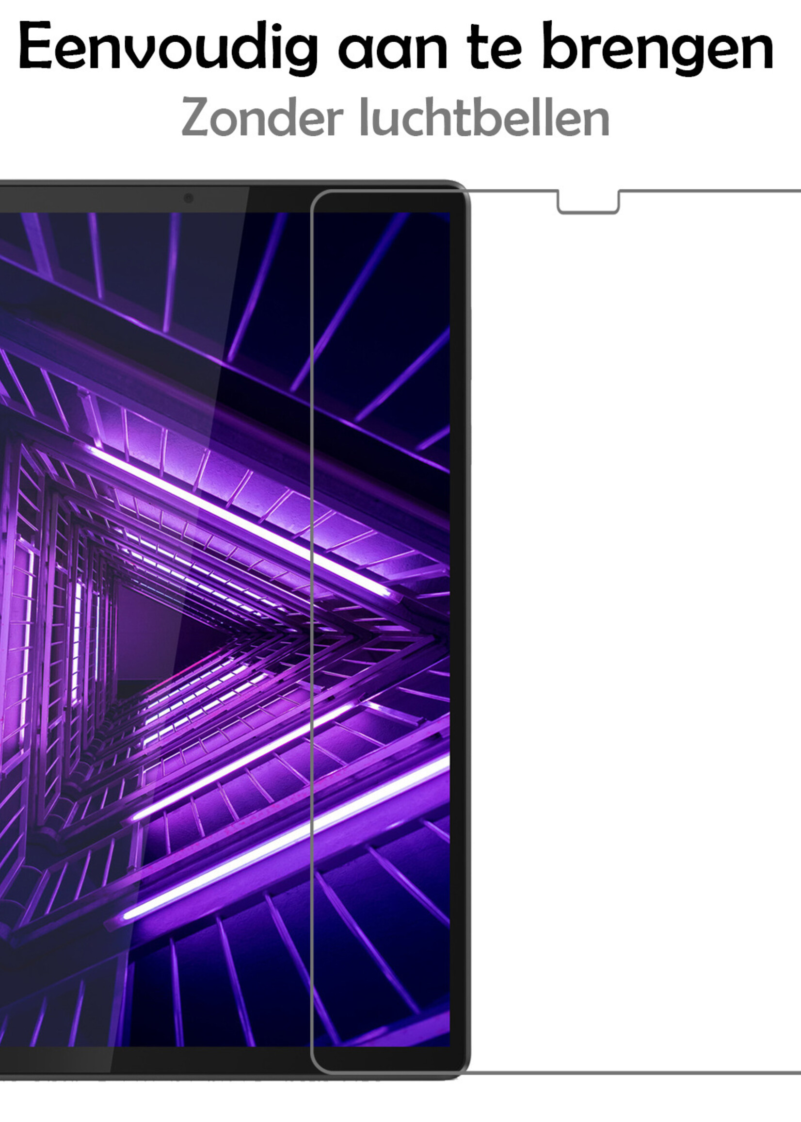 LUQ Hoes Geschikt voor Lenovo Tab M10 FHD Plus 2nd Gen Hoes Kinder Hoesje Kids Case Kinderhoes Shockproof Met Screenprotector - Hoesje Geschikt voor Lenovo Tab M10 FHD Plus (2e Gen) Hoesje Kidscase - Paars