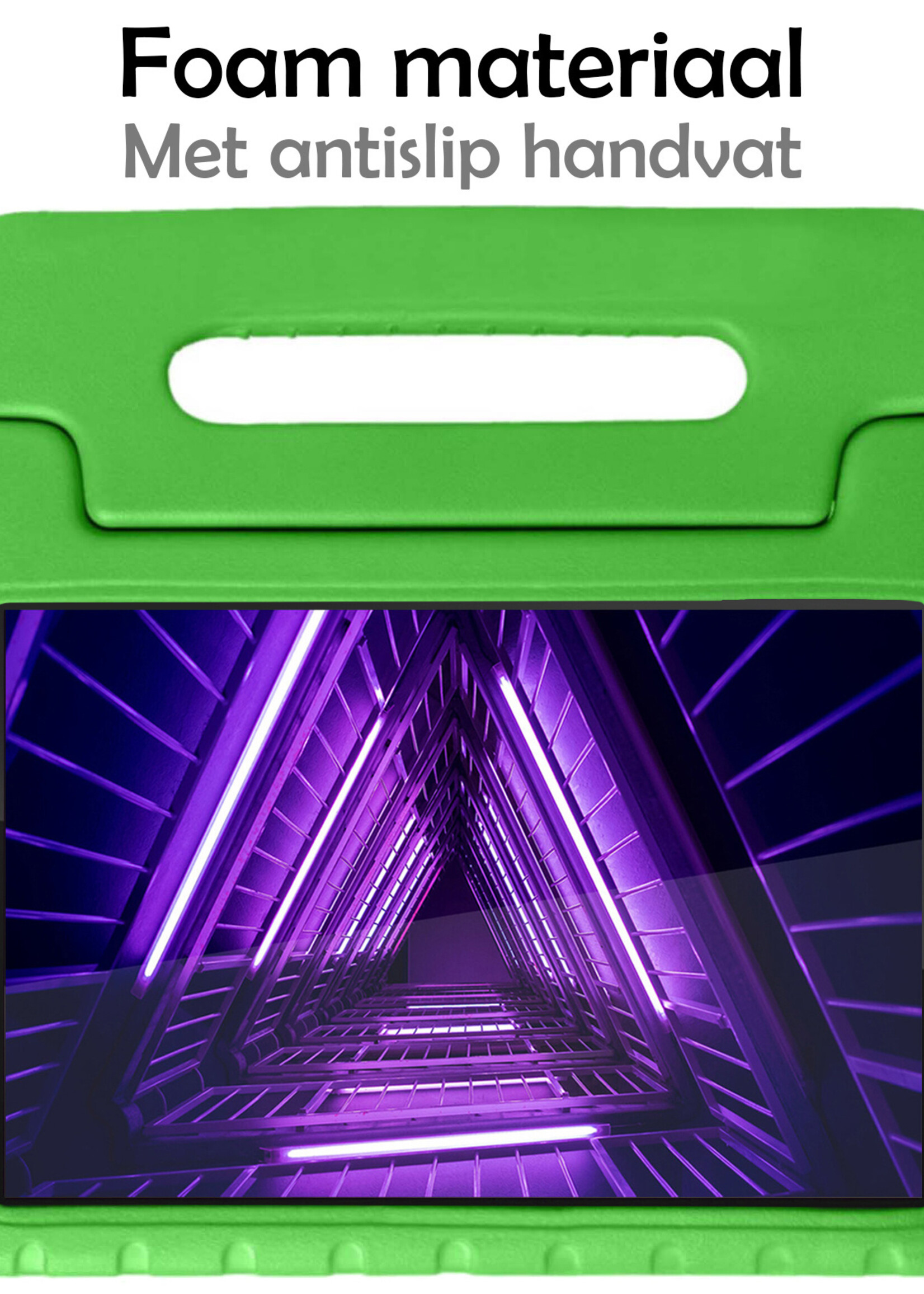 LUQ Hoes Geschikt voor Lenovo Tab M10 FHD Plus 2nd Gen Hoes Kinder Hoesje Kids Case Kinderhoes Shockproof Met 2x Screenprotector - Hoesje Geschikt voor Lenovo Tab M10 FHD Plus (2e Gen) Hoesje Kidscase - Groen