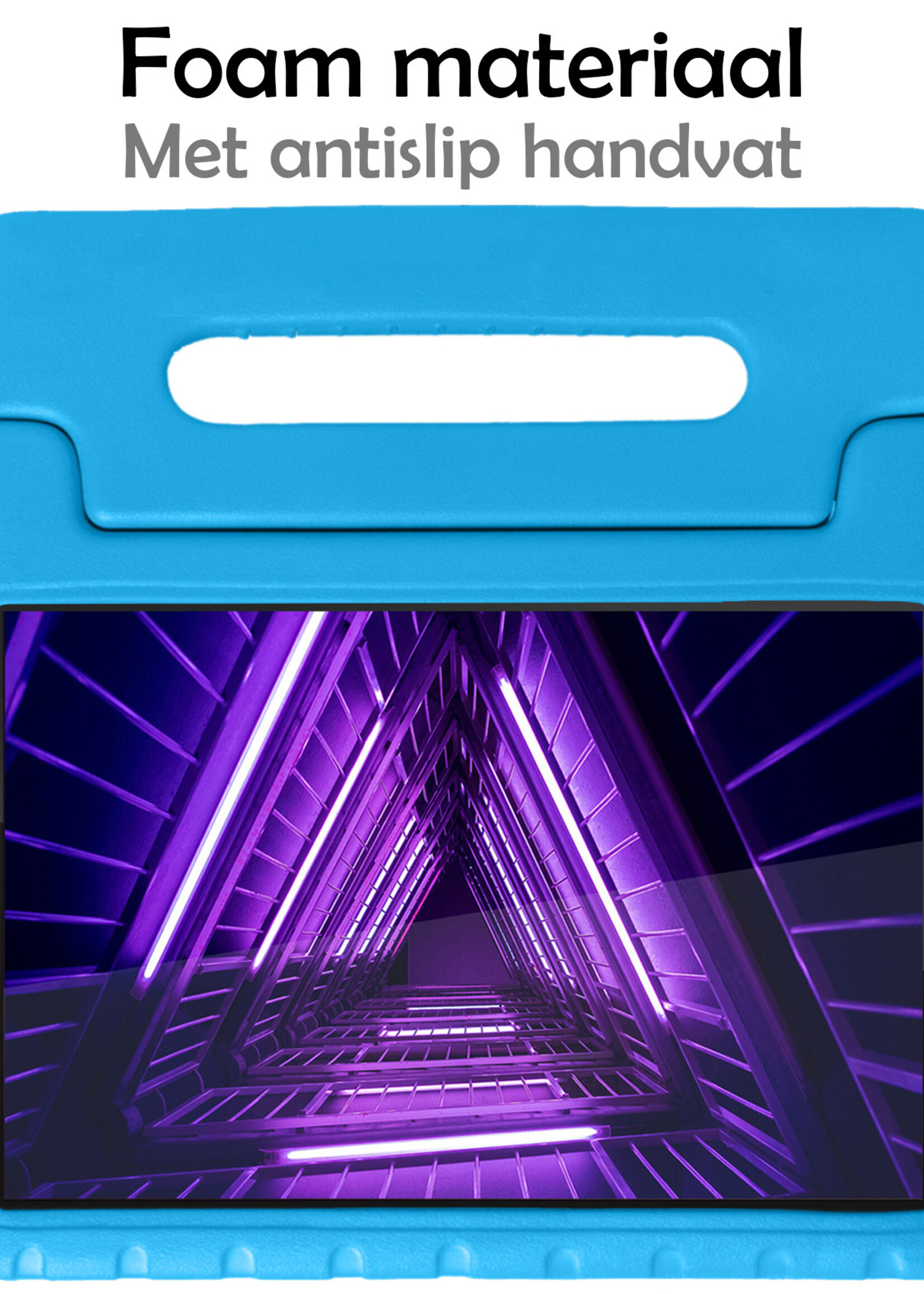 LUQ Hoes Geschikt voor Lenovo Tab M10 FHD Plus 2nd Gen Hoes Kinder Hoesje Kids Case Kinderhoes Shockproof Met 2x Screenprotector - Hoesje Geschikt voor Lenovo Tab M10 FHD Plus (2e Gen) Hoesje Kidscase - Blauw