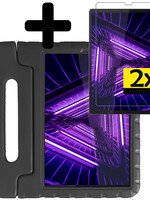 LUQ LUQ Lenovo Tab M10 FHD Plus Kinderhoes Met 2x Screenprotector - Zwart