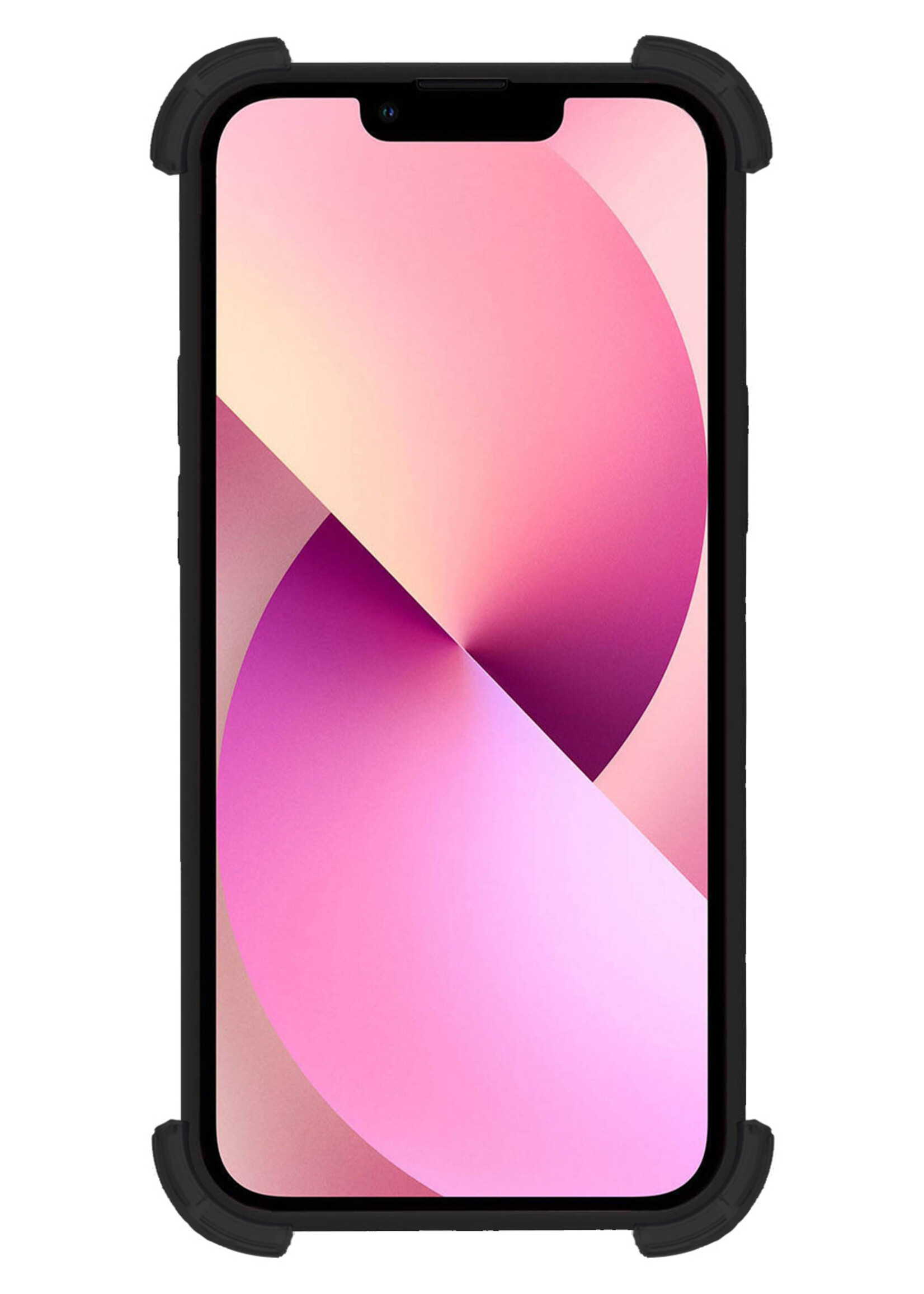 LUQ Hoesje Geschikt voor iPhone 13 Pro Max Hoesje Shockproof Case Siliconen Met Screenprotector - Hoes Geschikt voor iPhone 13 Pro Max Hoes Cover Siliconen - Zwart