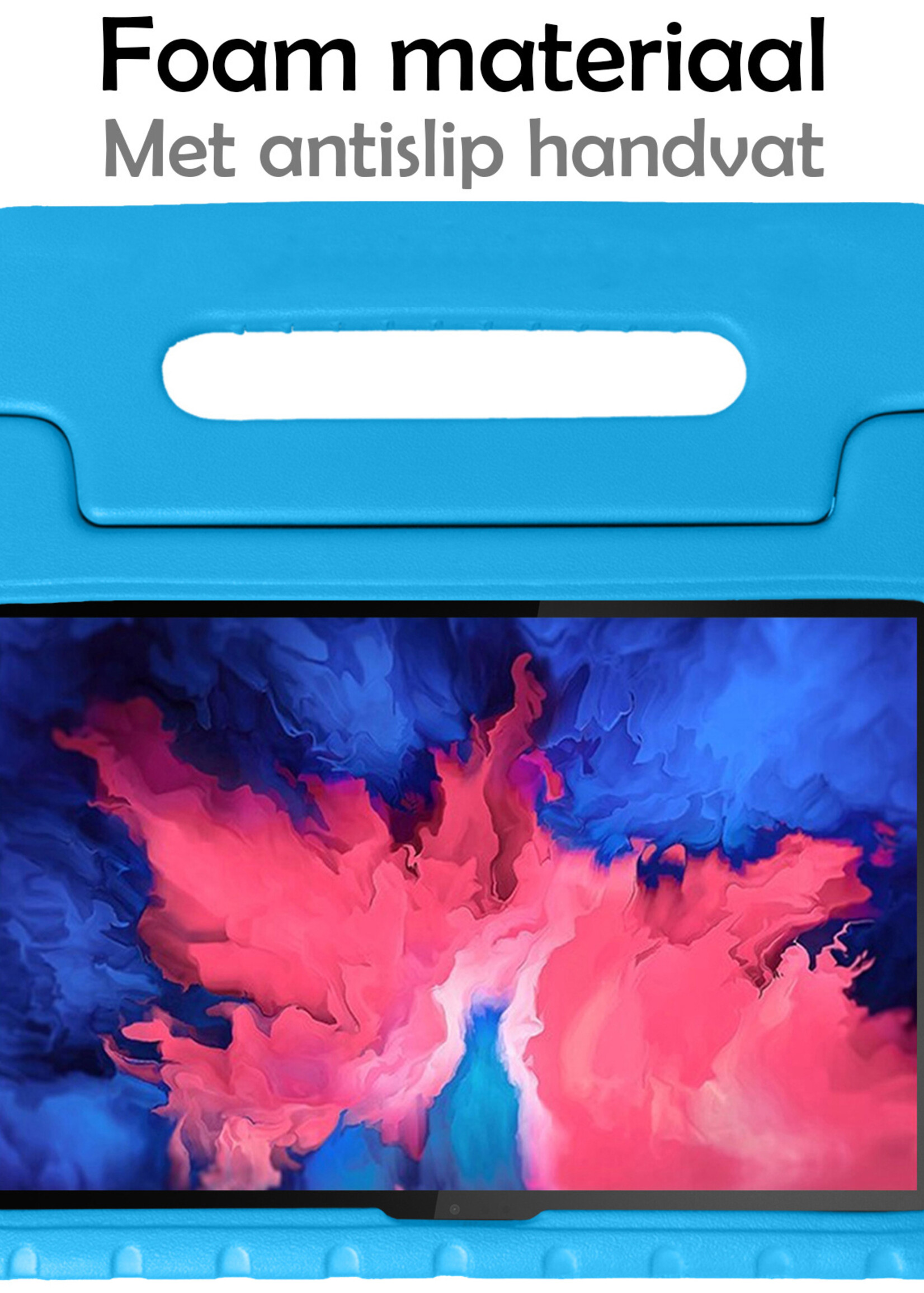 LUQ Hoes Geschikt voor Lenovo Tab P11 Hoes Kinder Hoesje Kids Case Kinderhoes Shockproof - Hoesje Geschikt voor Lenovo Tab P11 Hoesje Kidscase - Blauw