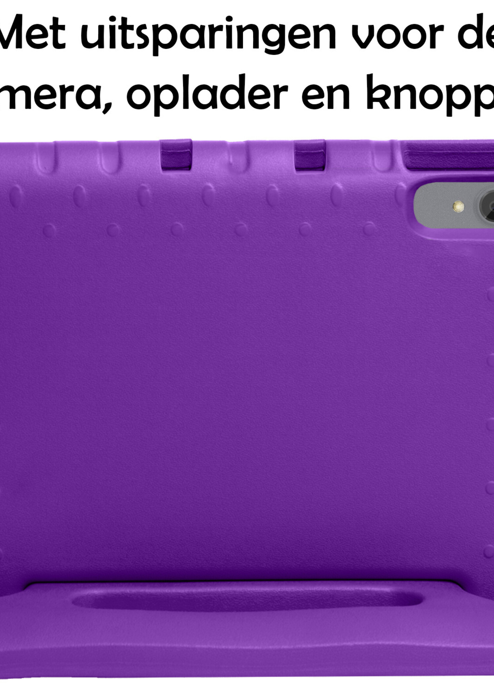 LUQ Hoes Geschikt voor Lenovo Tab P11 Hoes Kinder Hoesje Kids Case Kinderhoes Shockproof - Hoesje Geschikt voor Lenovo Tab P11 Hoesje Kidscase - Paars