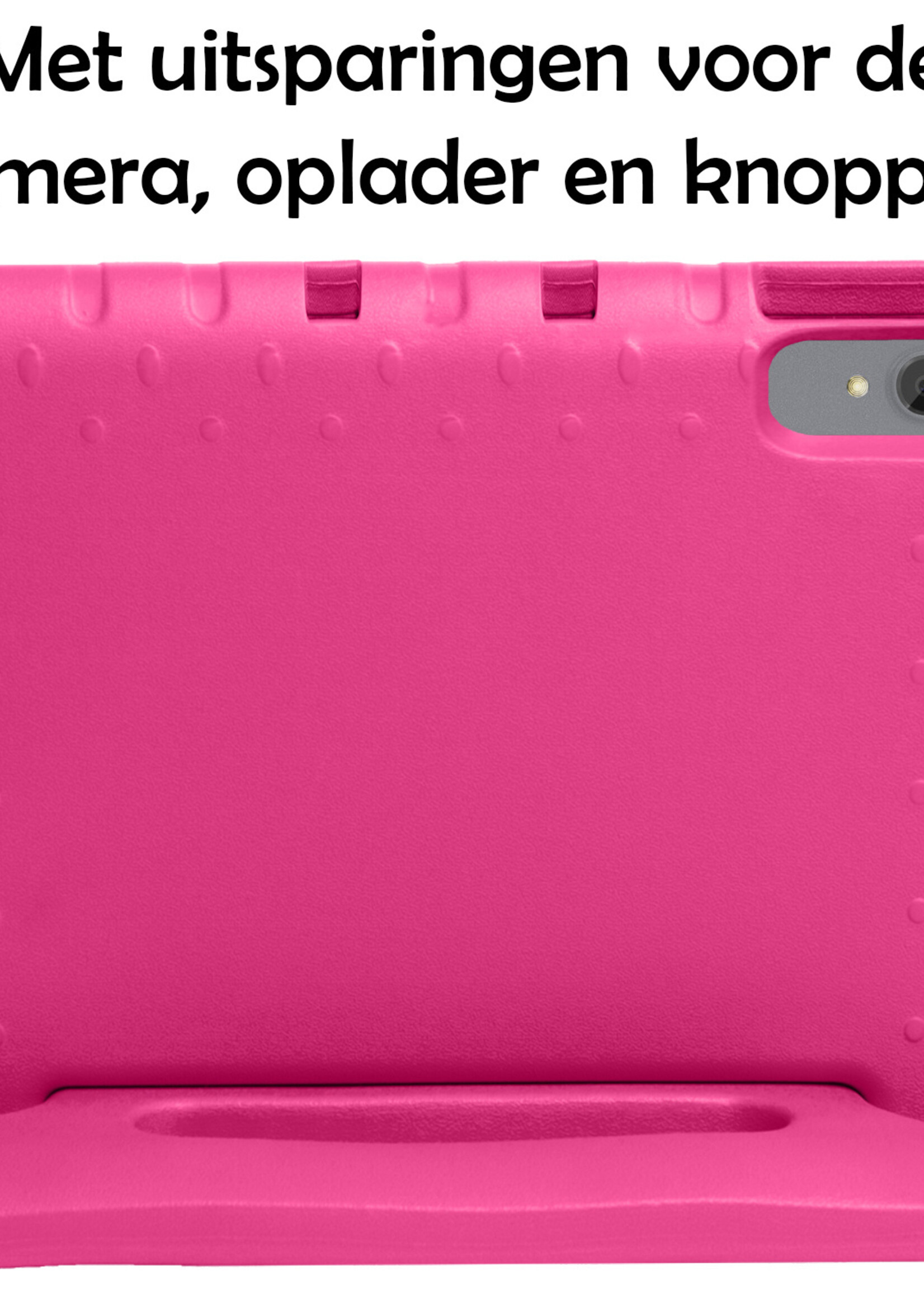 LUQ Hoes Geschikt voor Lenovo Tab P11 Hoes Kinder Hoesje Kids Case Kinderhoes Shockproof - Hoesje Geschikt voor Lenovo Tab P11 Hoesje Kidscase - Roze