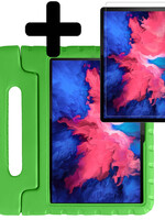 LUQ LUQ Lenovo Tab P11 Kinderhoes Met Screenprotector - Groen