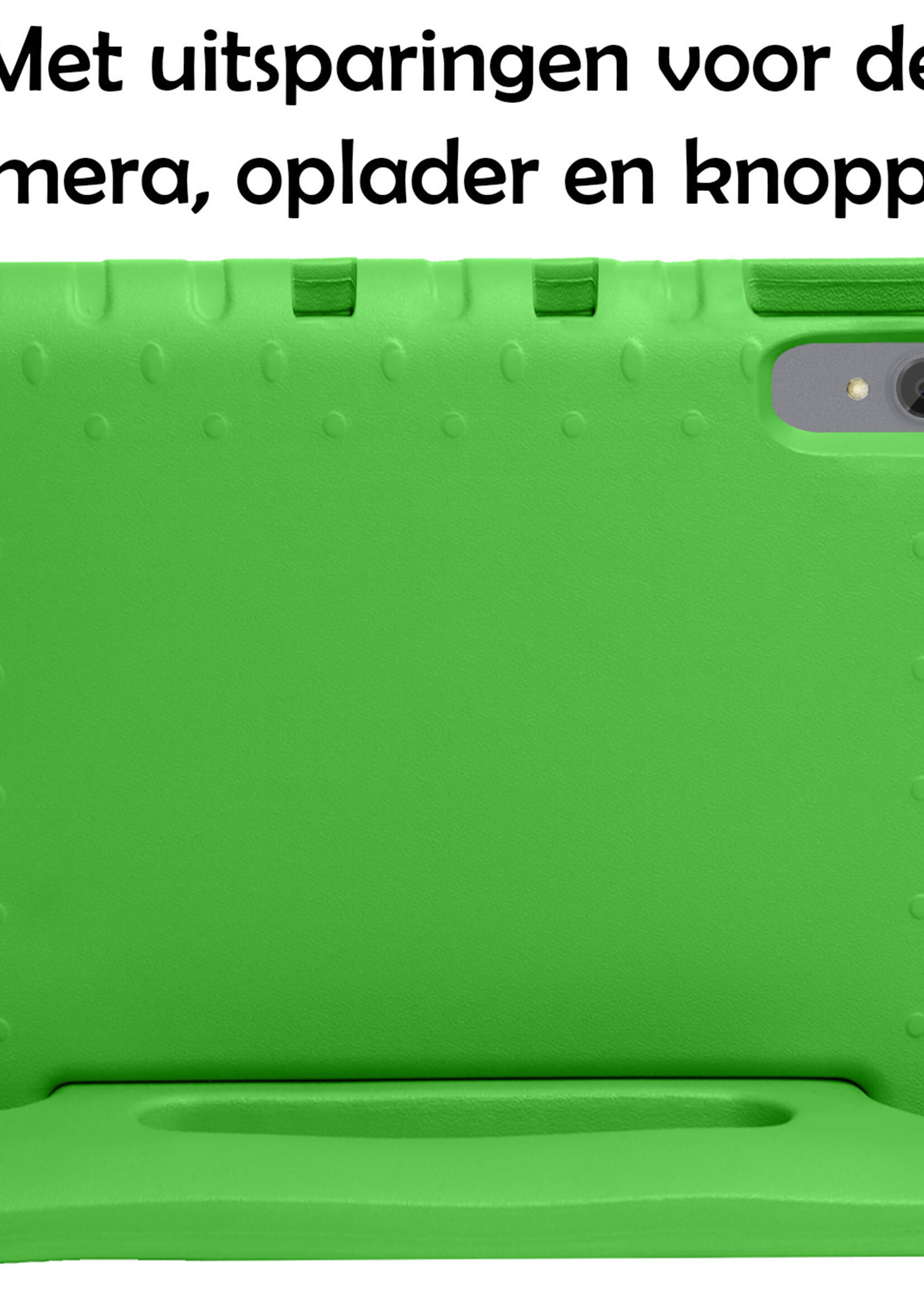 LUQ Hoes Geschikt voor Lenovo Tab P11 Hoes Kinder Hoesje Kids Case Kinderhoes Shockproof Met Screenprotector - Hoesje Geschikt voor Lenovo Tab P11 Hoesje Kidscase - Groen