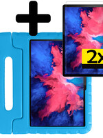 LUQ LUQ Lenovo Tab P11 Kinderhoes Met 2x Screenprotector - Blauw