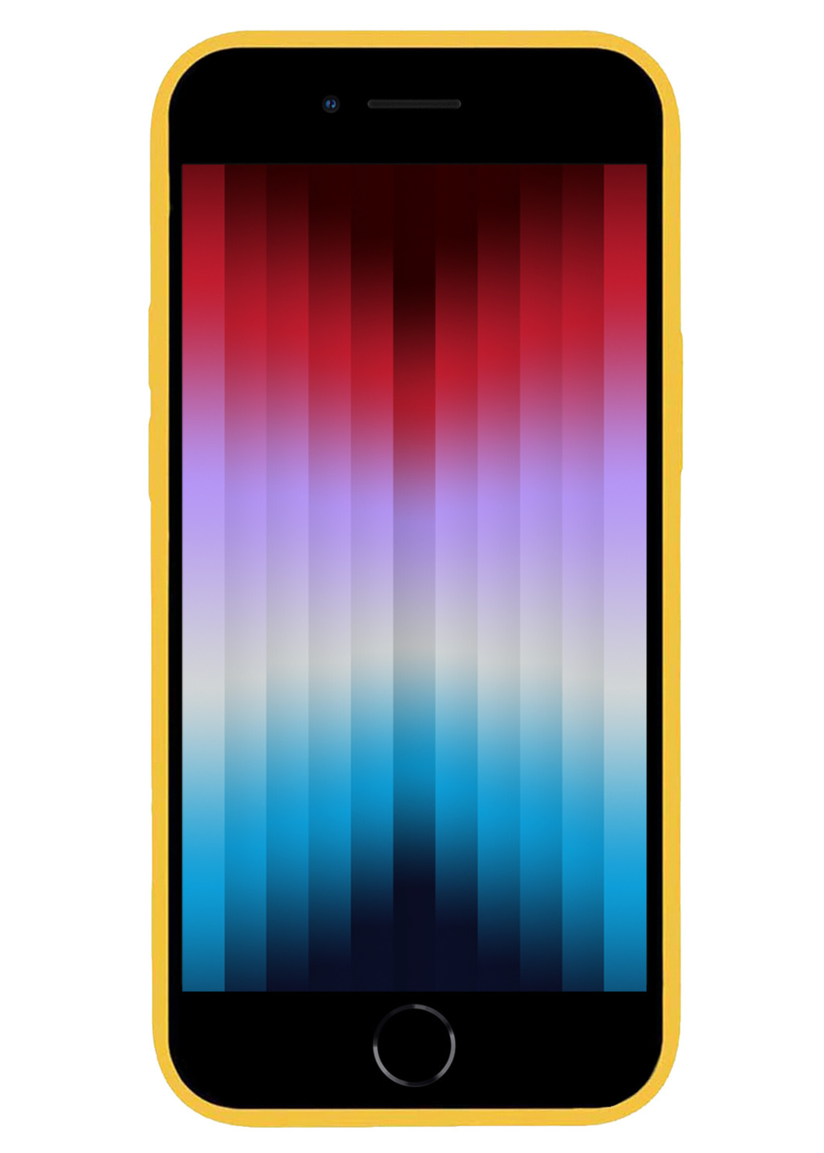 LUQ Hoesje Geschikt voor iPhone SE 2022 Hoesje Siliconen Case - Hoes Geschikt voor iPhone SE (2022) Hoes Siliconen - Geel