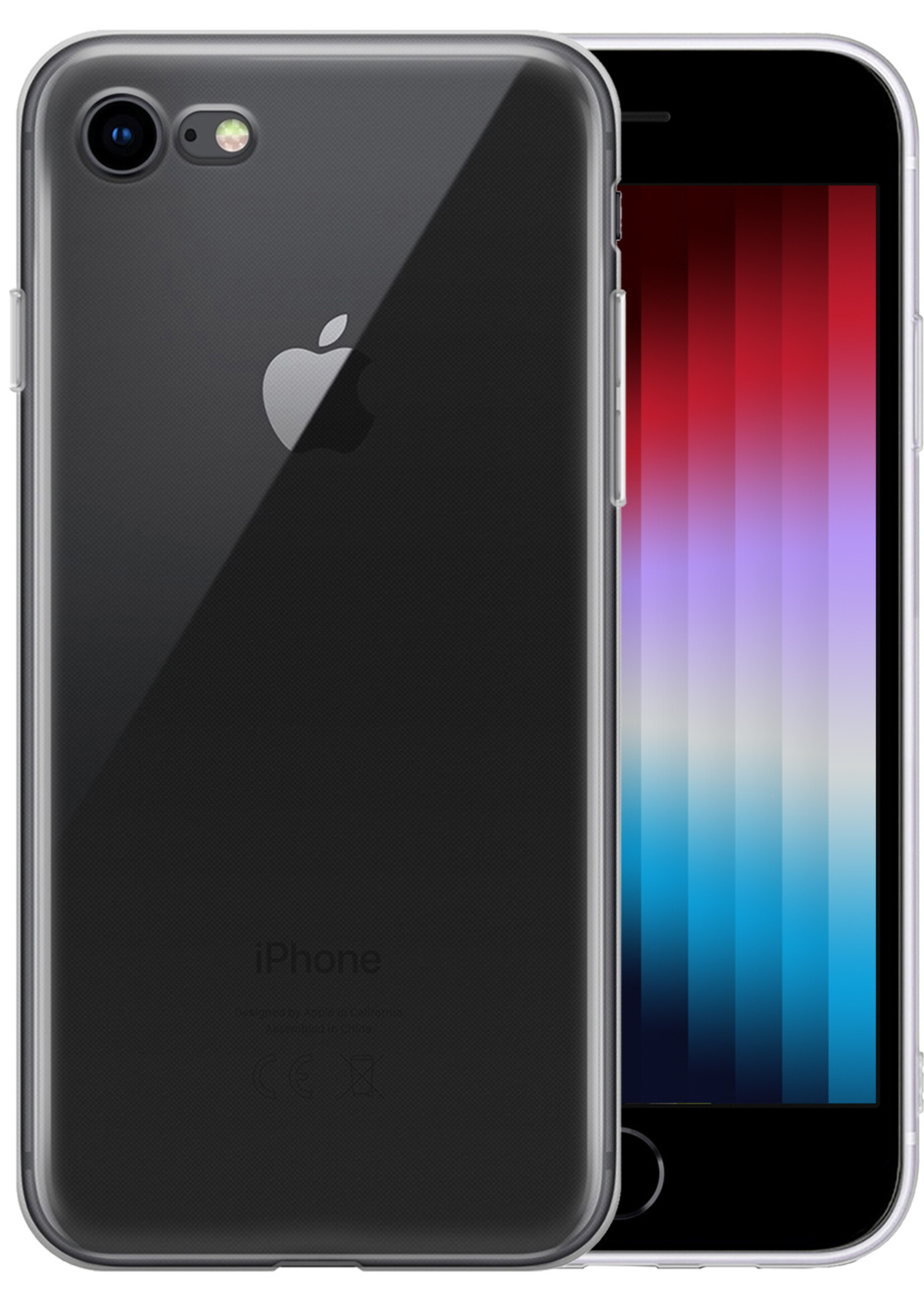 LUQ Hoesje Geschikt voor iPhone SE 2022 Hoesje Siliconen Case - Hoes Geschikt voor iPhone SE (2022) Hoes Siliconen - Transparant