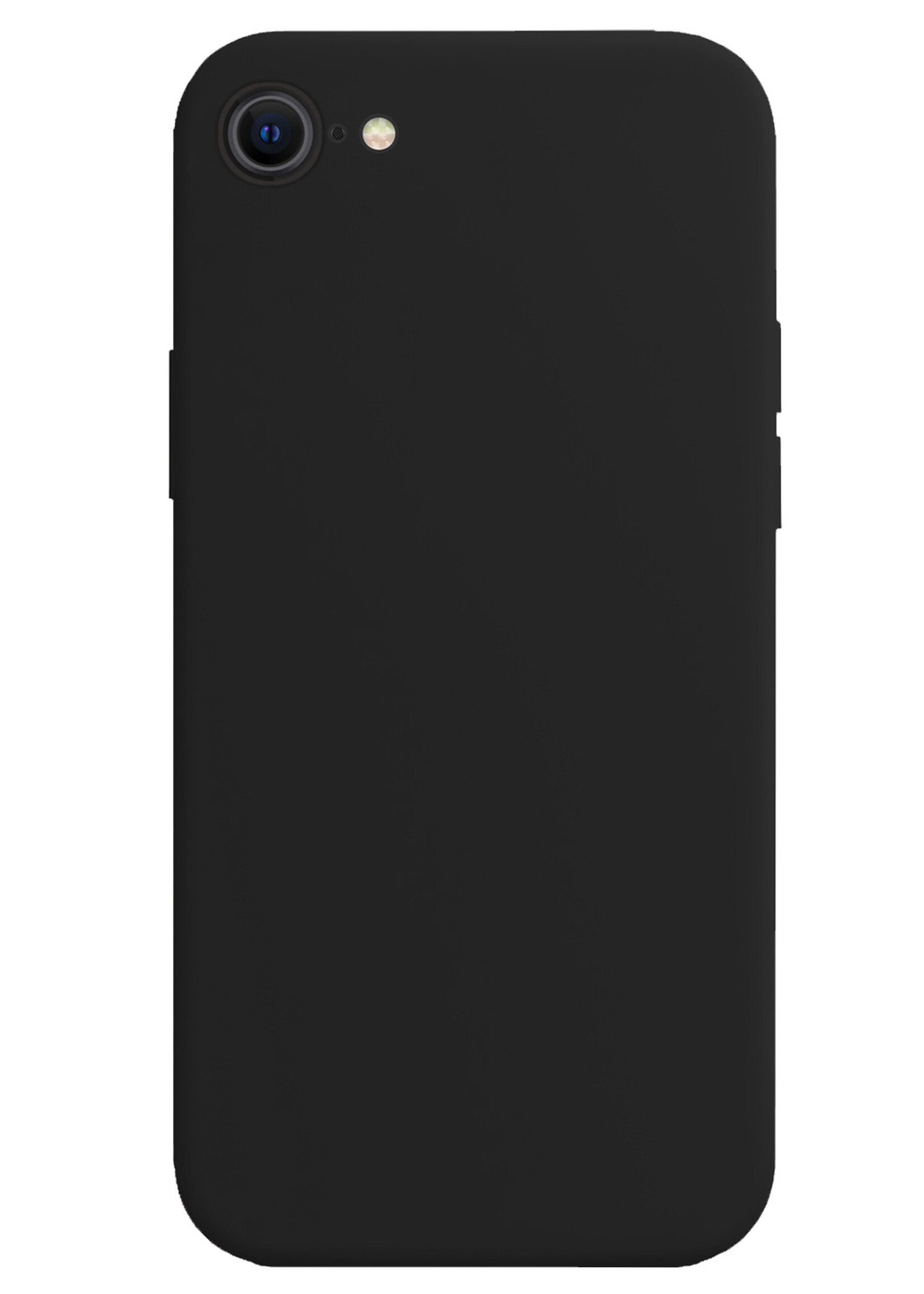 LUQ Hoesje Geschikt voor iPhone SE 2022 Hoesje Siliconen Case - Hoes Geschikt voor iPhone SE (2022) Hoes Siliconen - Zwart