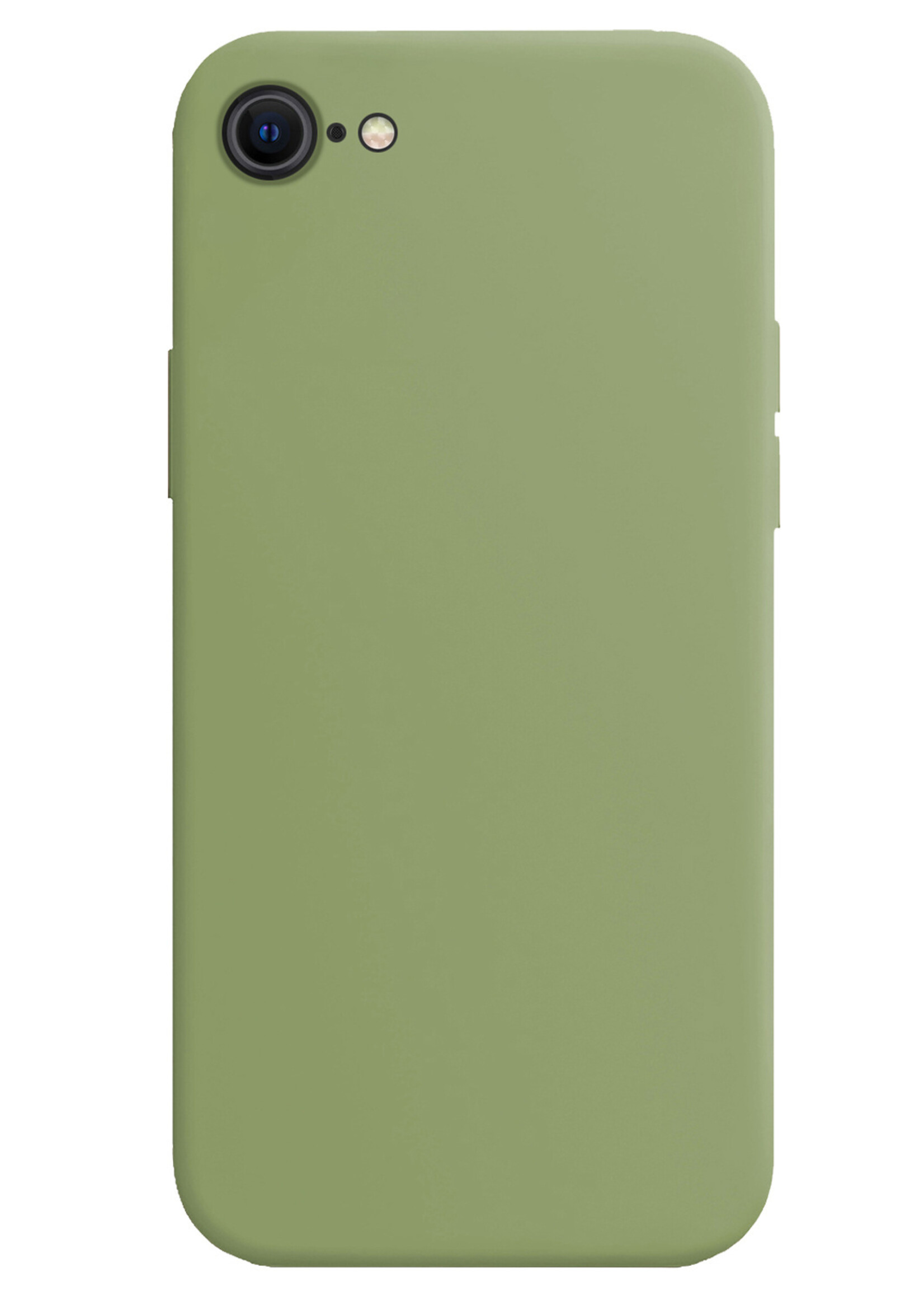 LUQ Hoesje Geschikt voor iPhone SE 2022 Hoesje Siliconen Case - Hoes Geschikt voor iPhone SE (2022) Hoes Siliconen - Groen - 2 Stuks