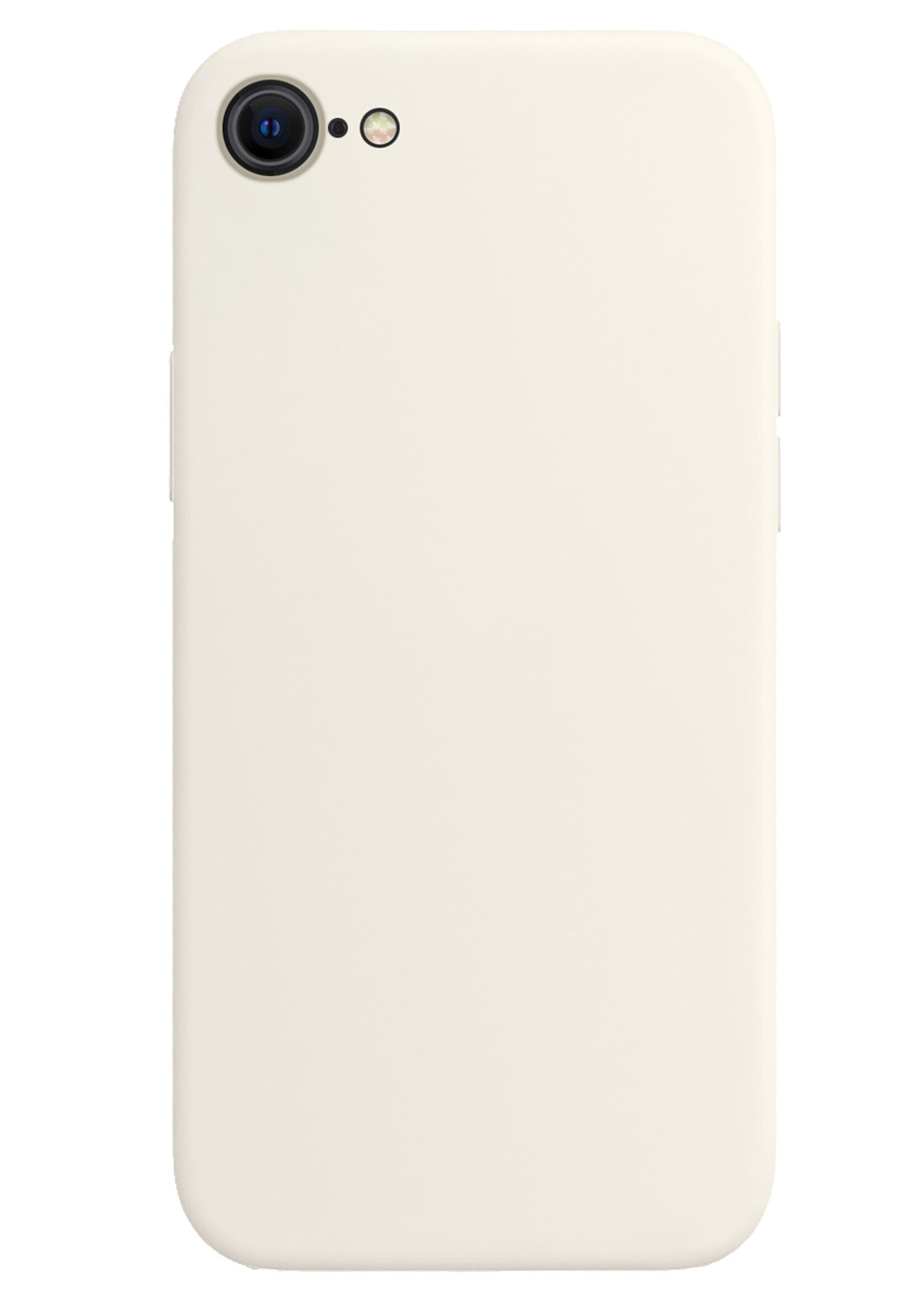 LUQ Hoesje Geschikt voor iPhone SE 2022 Hoesje Siliconen Case - Hoes Geschikt voor iPhone SE (2022) Hoes Siliconen - Wit - 2 Stuks