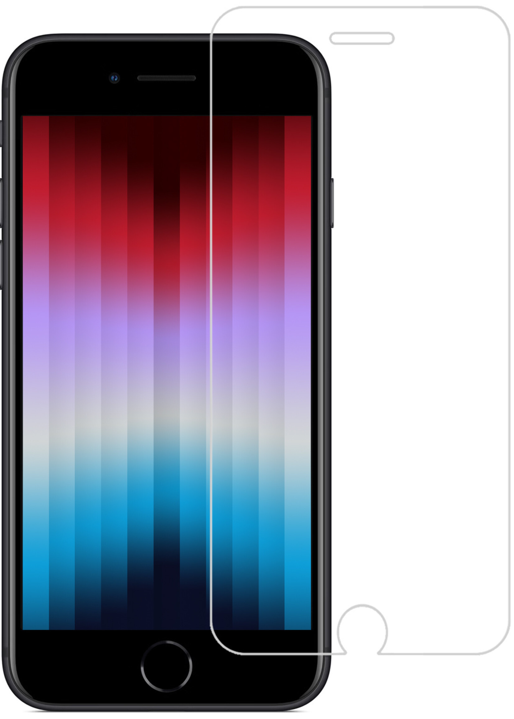 LUQ Screenprotector Geschikt voor iPhone SE 2022 Screenprotector Beschermglas Gehard Glas - Screenprotector Geschikt voor iPhone SE (2022) Screenprotector Glas