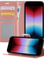 LUQ LUQ iPhone SE 2022 Hoesje Bookcase - Rose Goud