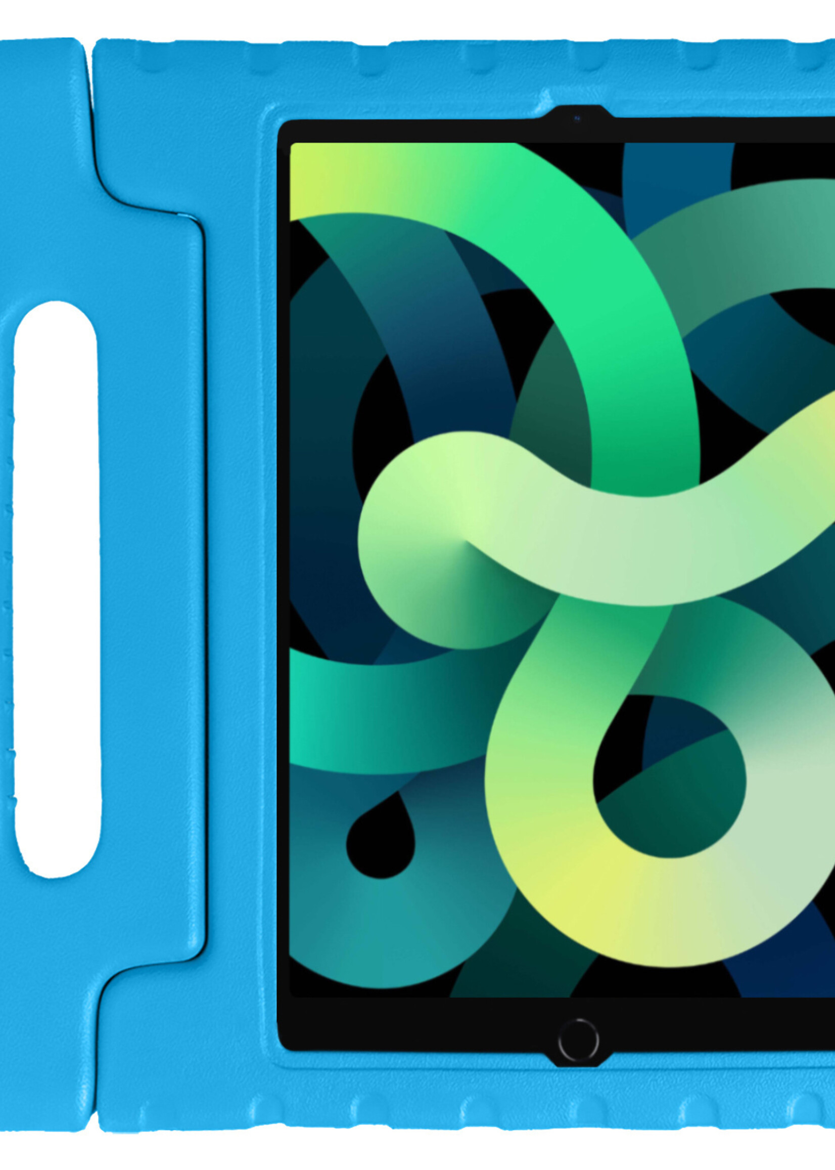 LUQ Hoes Geschikt voor iPad Air 2022 Hoes Kinder Hoesje Kids Case Kinderhoes Shockproof - Hoesje Geschikt voor iPad Air 5 2022 Hoesje Kidscase - Blauw