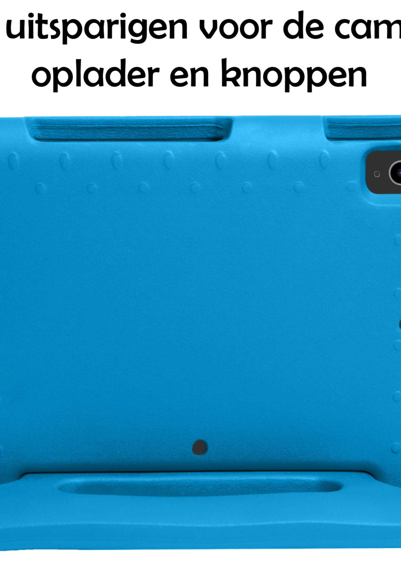 LUQ Hoes Geschikt voor iPad Air 2022 Hoes Kinder Hoesje Kids Case Kinderhoes Shockproof - Hoesje Geschikt voor iPad Air 5 2022 Hoesje Kidscase - Blauw