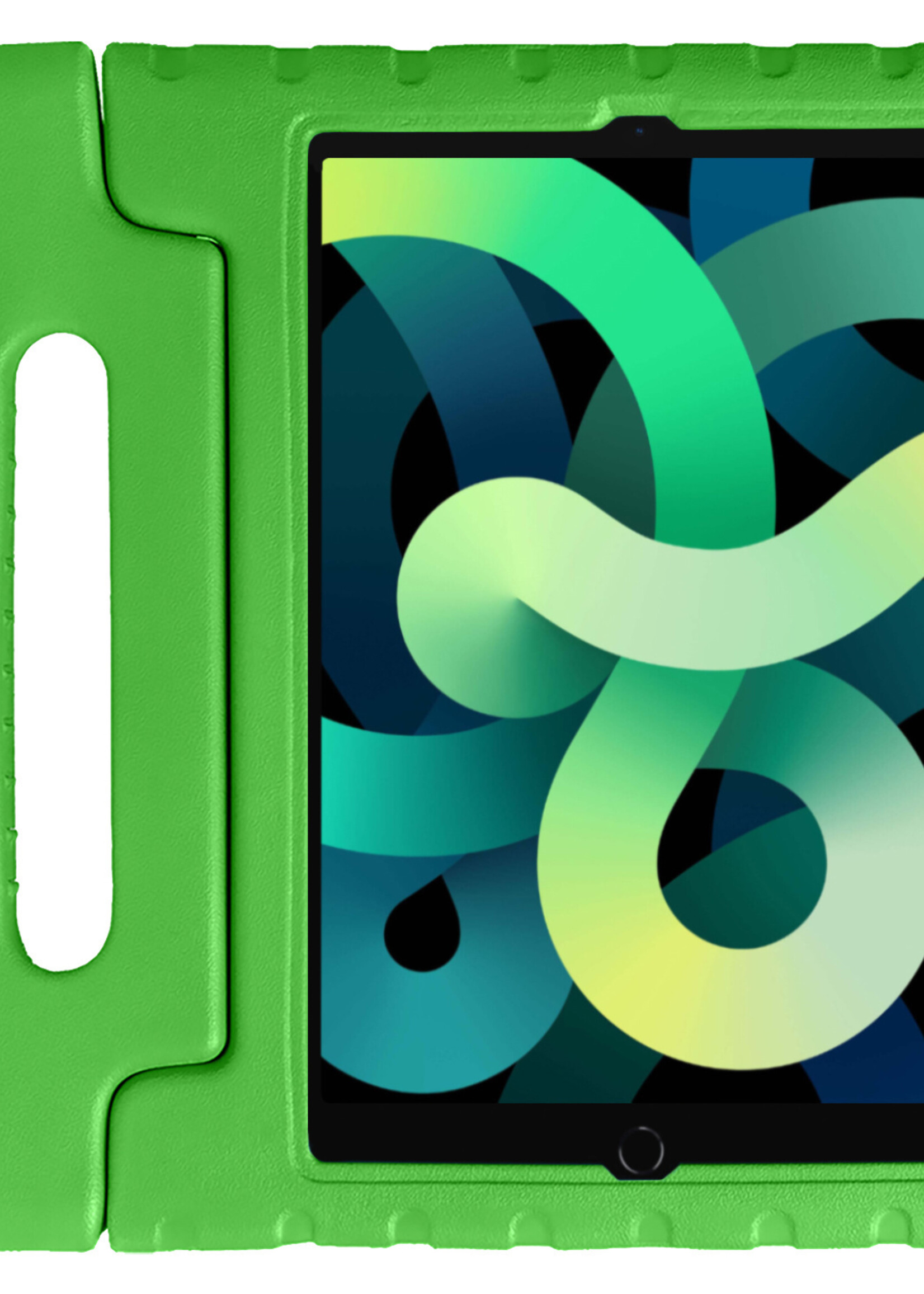 LUQ Hoes Geschikt voor iPad Air 2022 Hoes Kinder Hoesje Kids Case Kinderhoes Shockproof - Hoesje Geschikt voor iPad Air 5 2022 Hoesje Kidscase - Groen