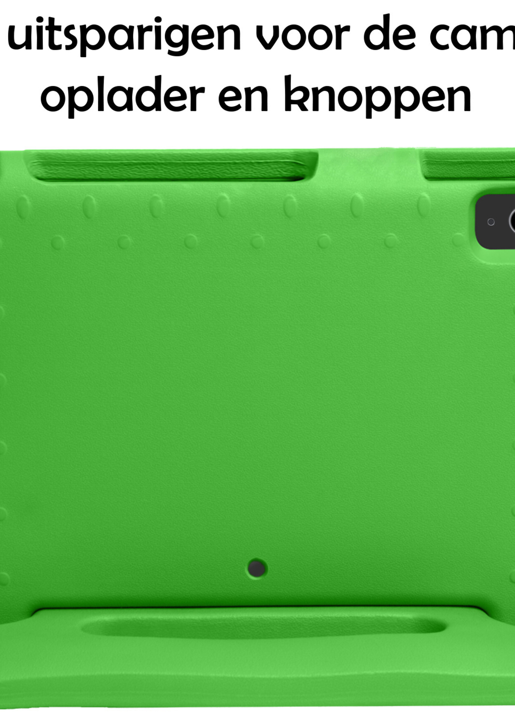 LUQ Hoes Geschikt voor iPad Air 2022 Hoes Kinder Hoesje Kids Case Kinderhoes Shockproof - Hoesje Geschikt voor iPad Air 5 2022 Hoesje Kidscase - Groen