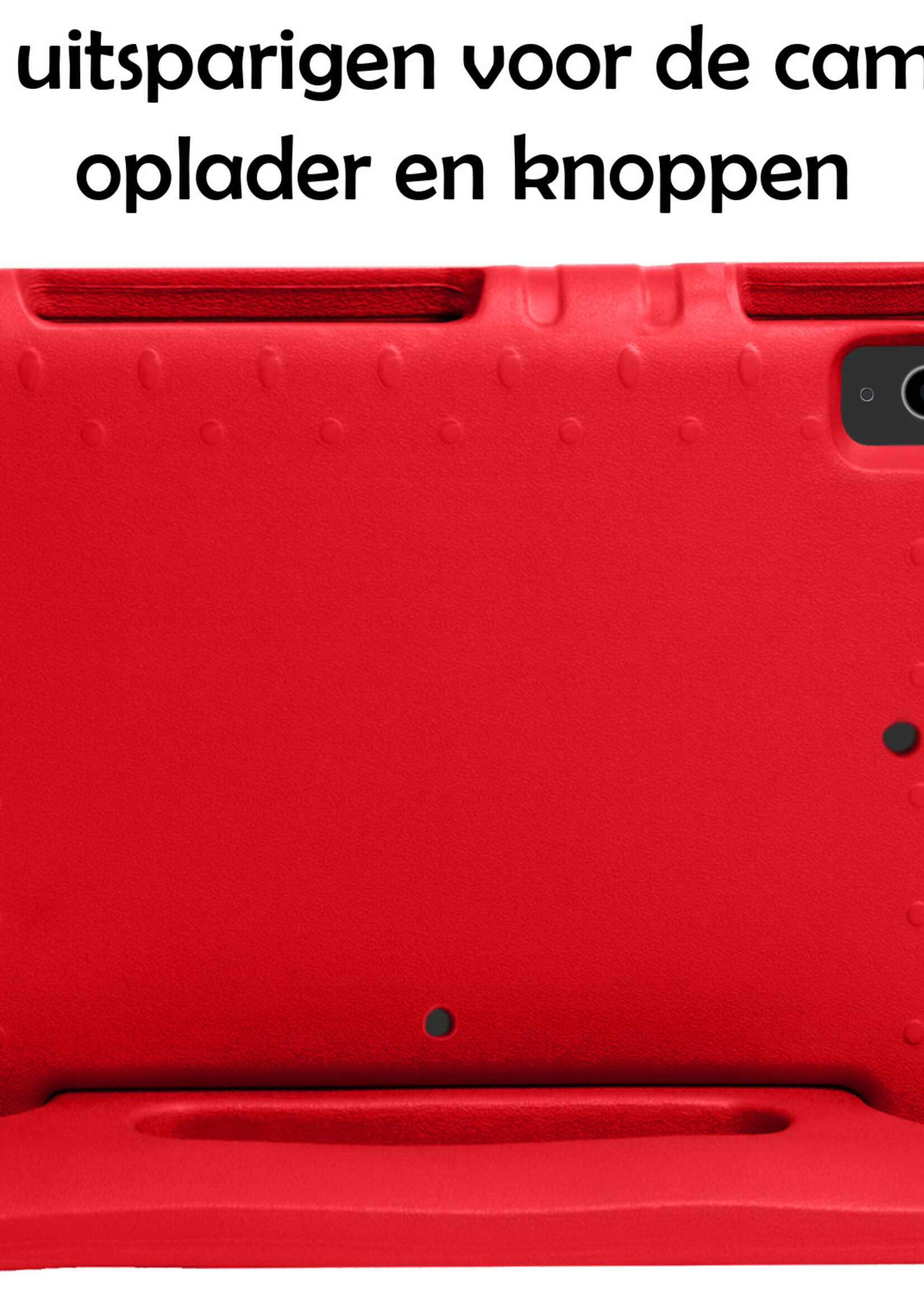LUQ Hoes Geschikt voor iPad Air 2022 Hoes Kinder Hoesje Kids Case Kinderhoes Shockproof - Hoesje Geschikt voor iPad Air 5 2022 Hoesje Kidscase - Rood