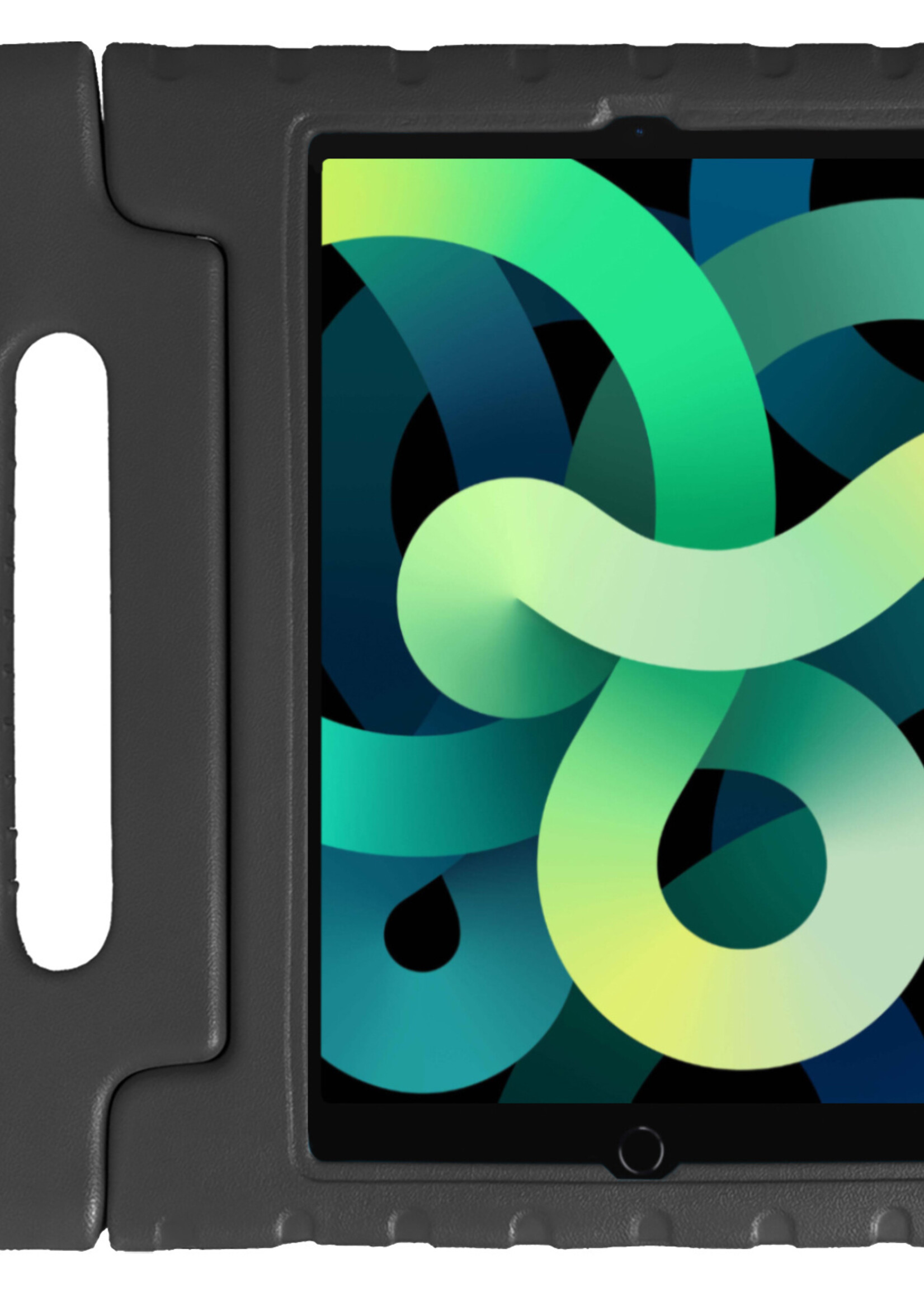 LUQ Hoes Geschikt voor iPad Air 2022 Hoes Kinder Hoesje Kids Case Kinderhoes Shockproof - Hoesje Geschikt voor iPad Air 5 2022 Hoesje Kidscase - Zwart