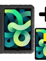 LUQ LUQ iPad Air 5 Kinderhoes Met 2x Screenprotector - Zwart