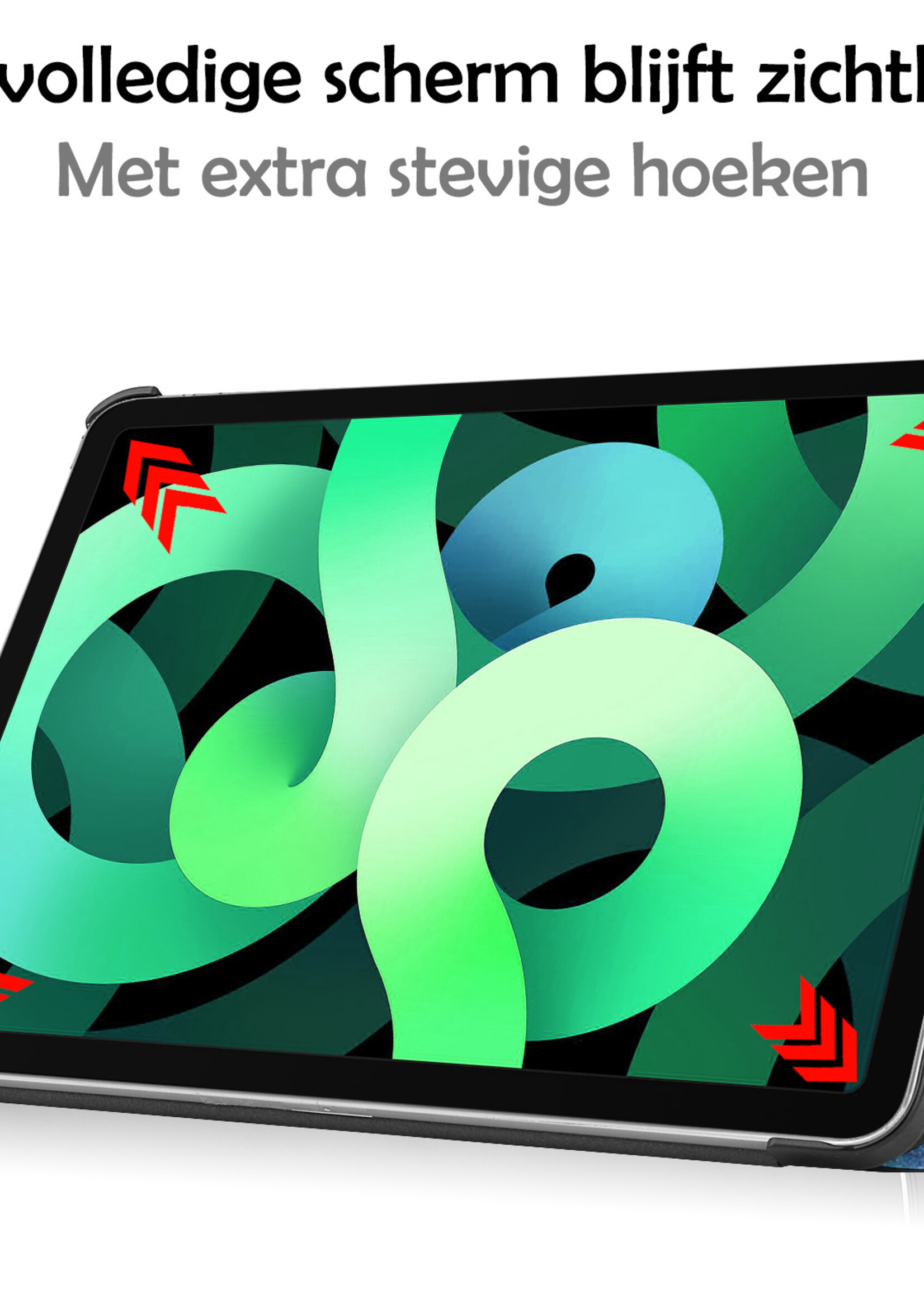 LUQ Hoes Geschikt voor iPad Air 2022 Hoes Luxe Hoesje Book Case - Hoesje Geschikt voor iPad Air 5 2022 Hoes Cover - Galaxy