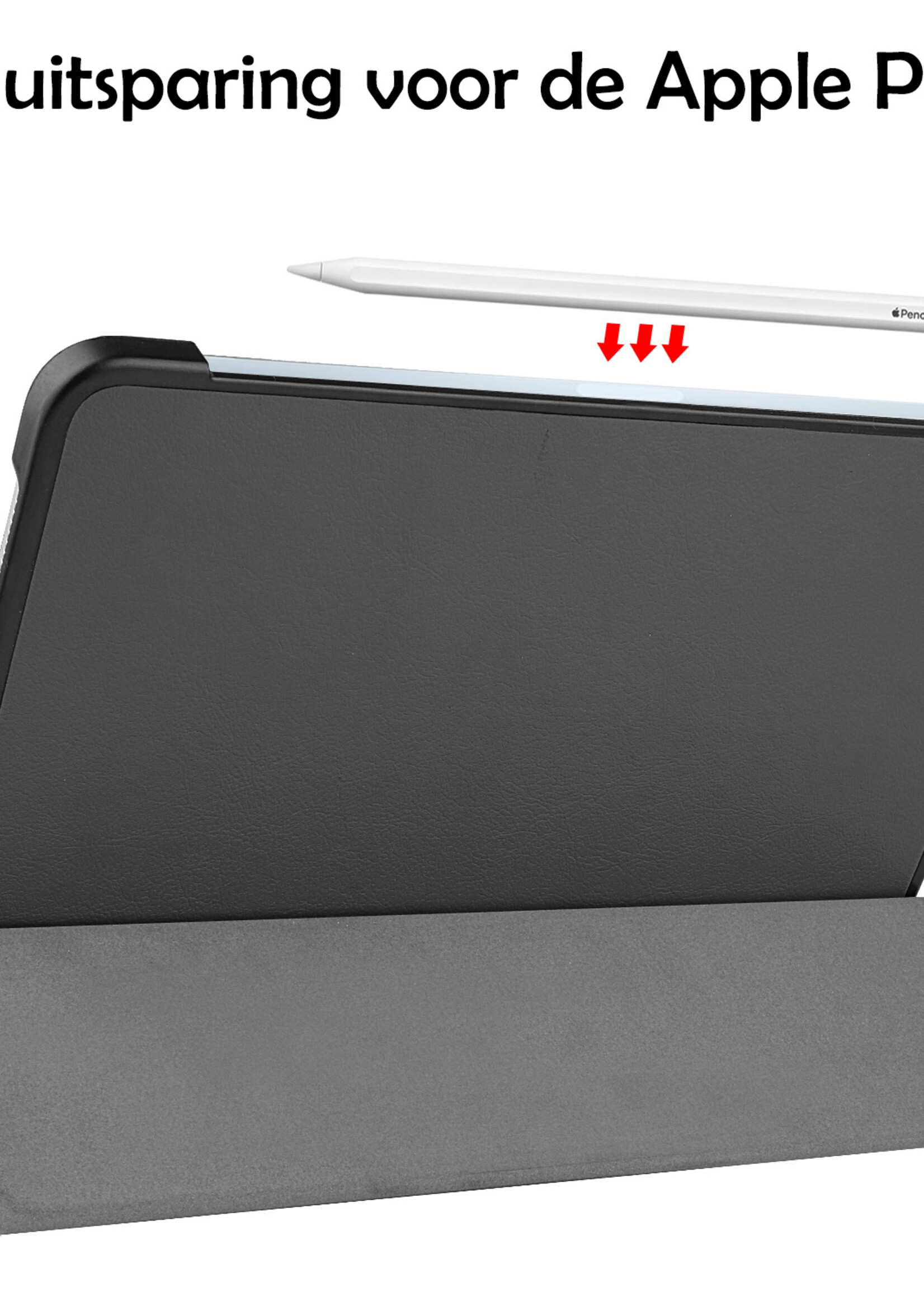 LUQ Hoes Geschikt voor iPad Air 2022 Hoes Luxe Hoesje Book Case - Hoesje Geschikt voor iPad Air 5 2022 Hoes Cover - Grijs