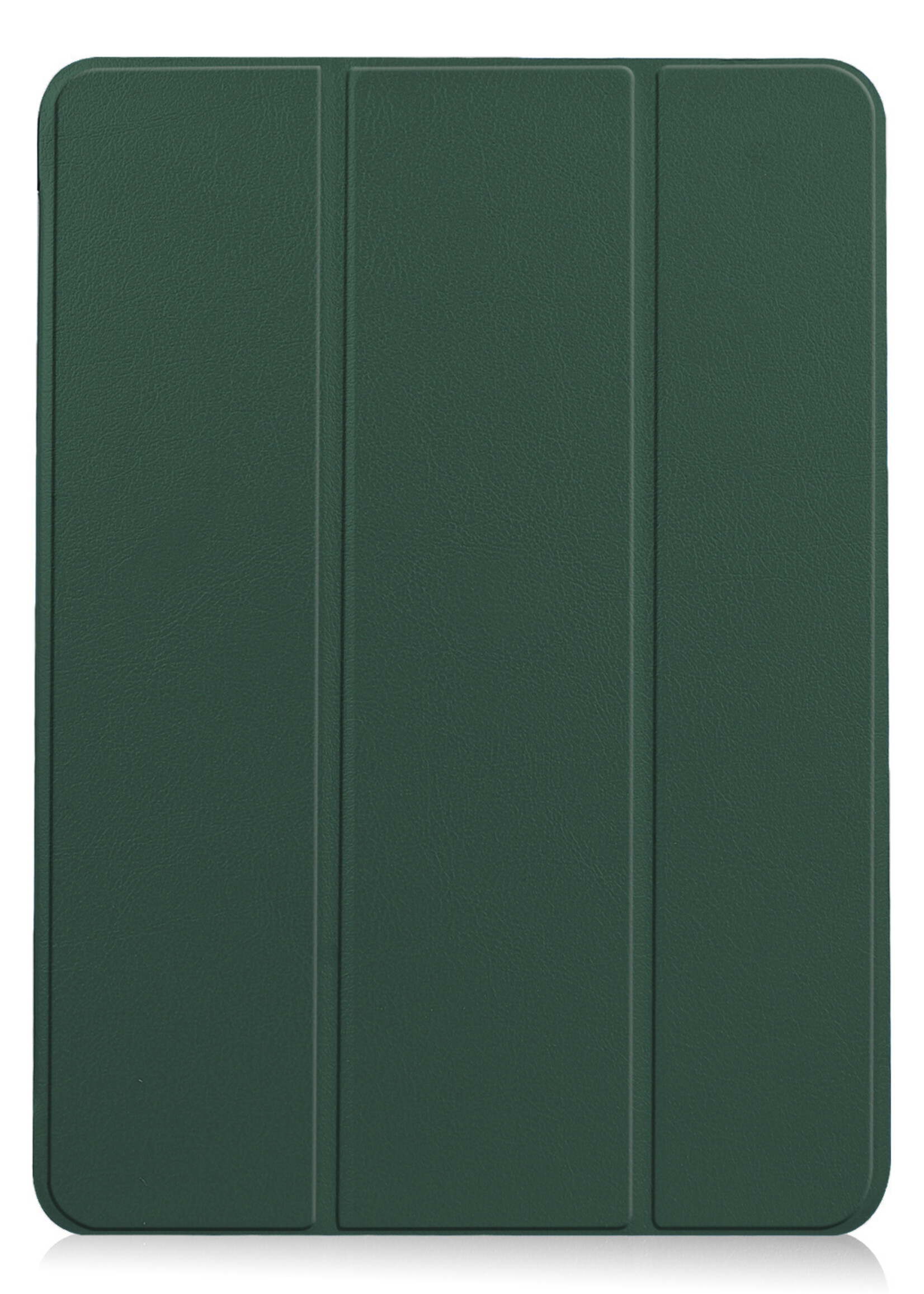 LUQ Hoes Geschikt voor iPad Air 2022 Hoes Luxe Hoesje Book Case Met Screenprotector - Hoesje Geschikt voor iPad Air 5 2022 Hoes Cover - Donkergroen