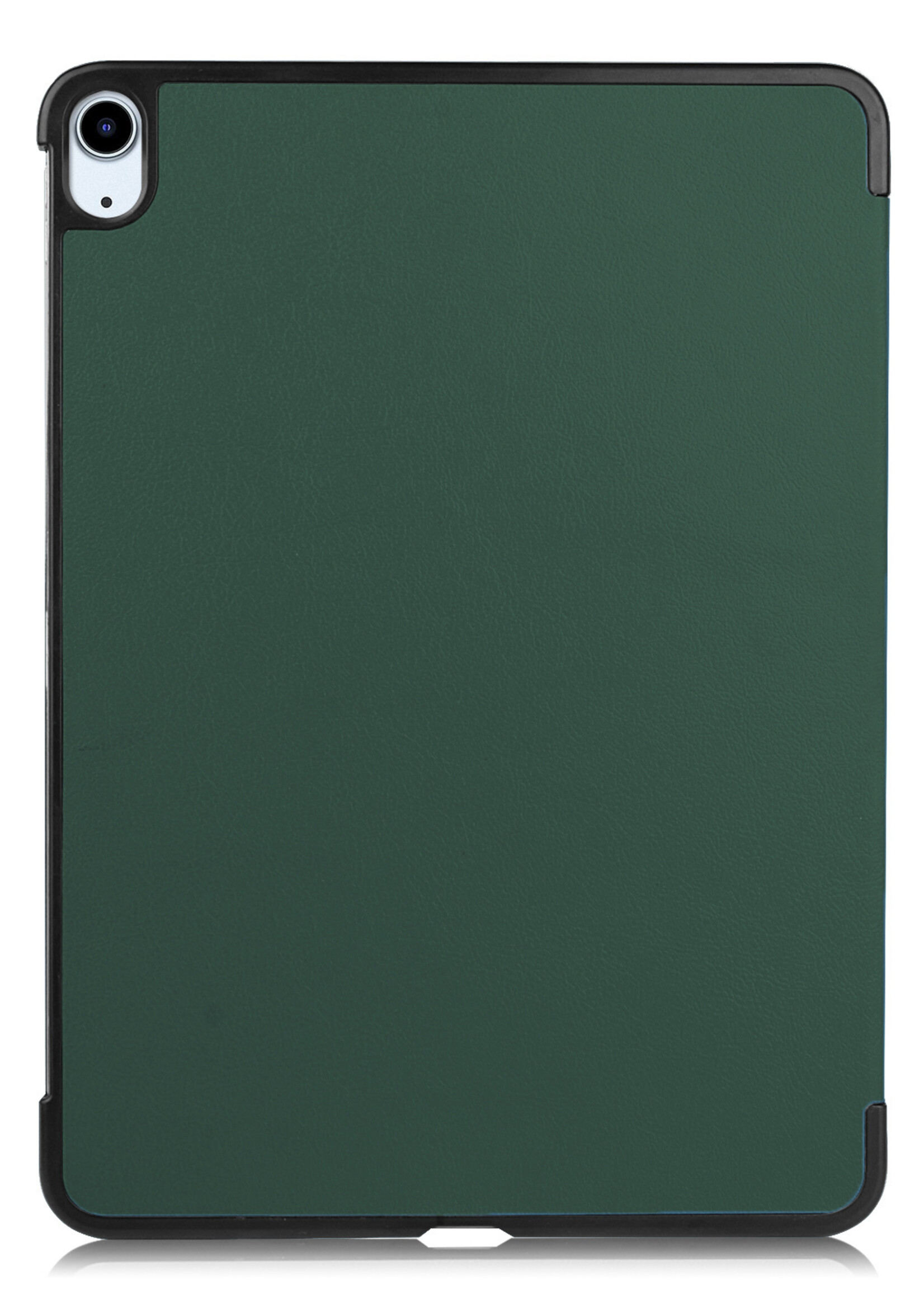 LUQ Hoes Geschikt voor iPad Air 2022 Hoes Luxe Hoesje Book Case Met Screenprotector - Hoesje Geschikt voor iPad Air 5 2022 Hoes Cover - Donkergroen