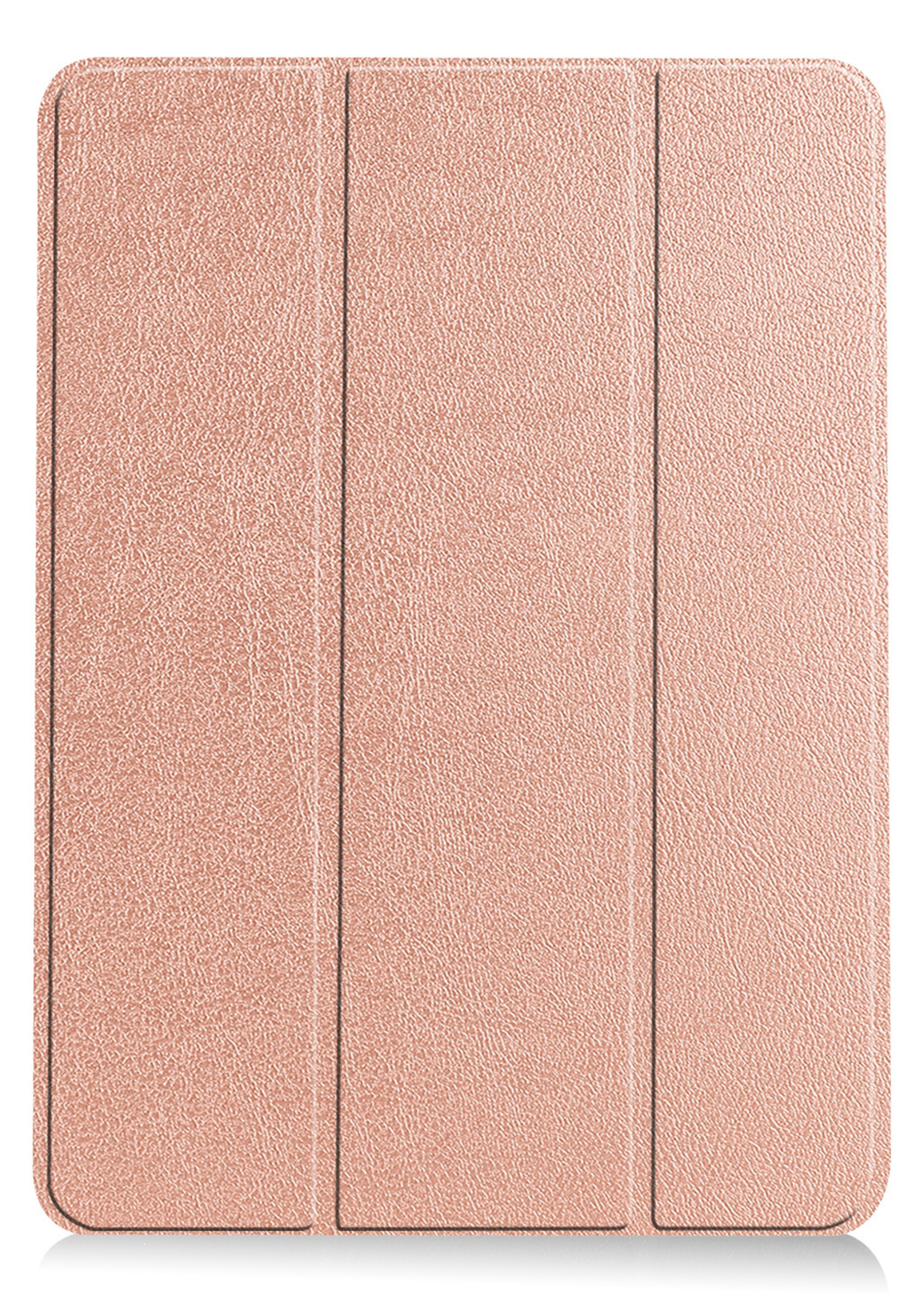 LUQ Hoes Geschikt voor iPad Air 2022 Hoes Luxe Hoesje Book Case Met Screenprotector - Hoesje Geschikt voor iPad Air 5 2022 Hoes Cover - Rosé goud
